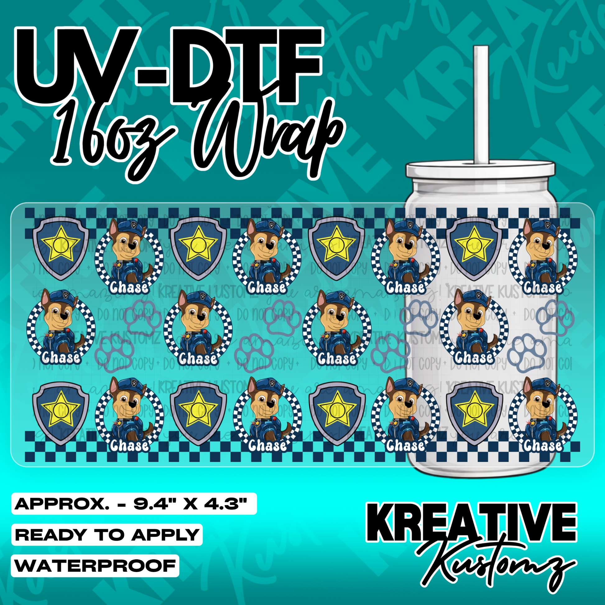 5306 | UV DTF Cup Wrap for 16oz Libbey Glass