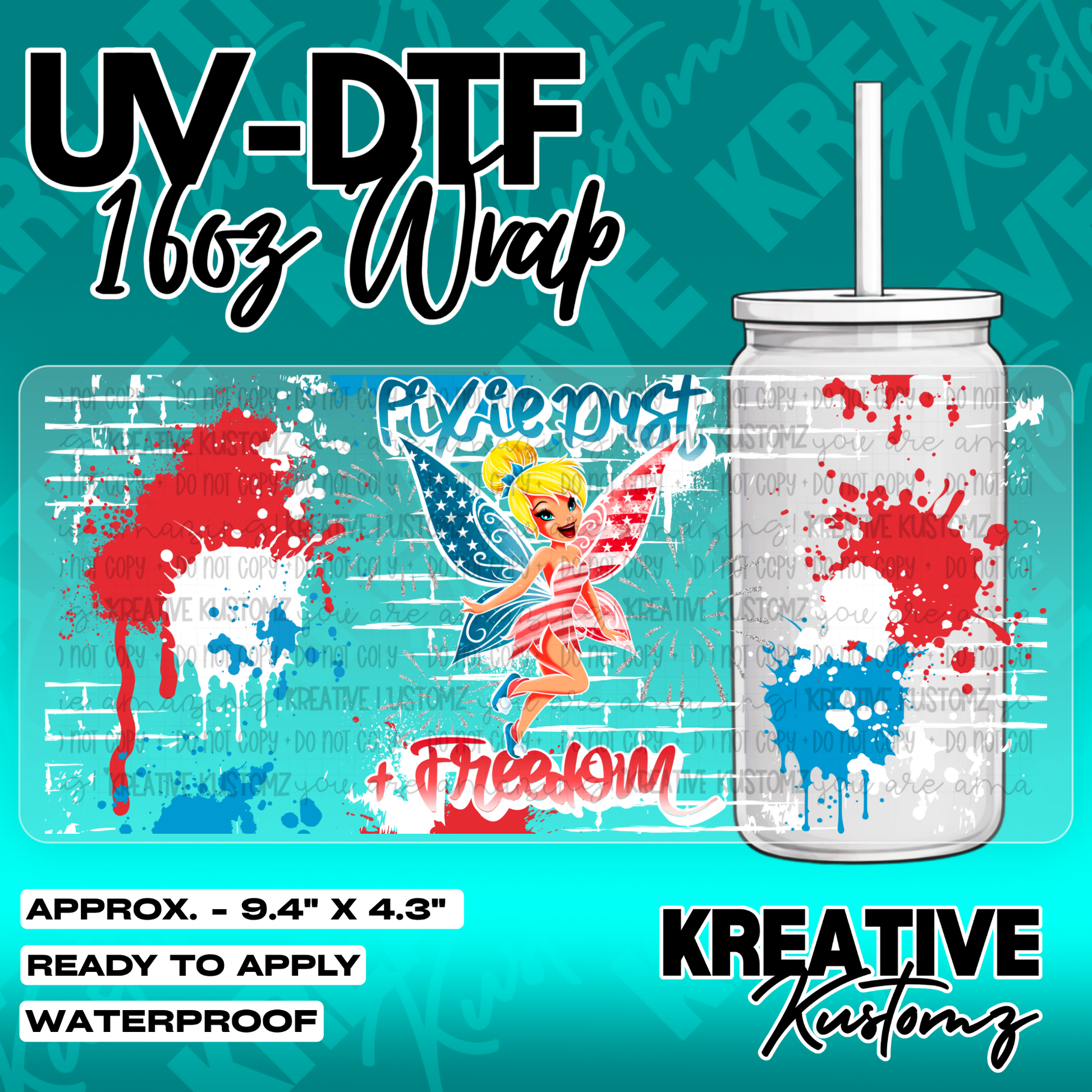 5307 | UV DTF Cup Wrap for 16oz Libbey Glass