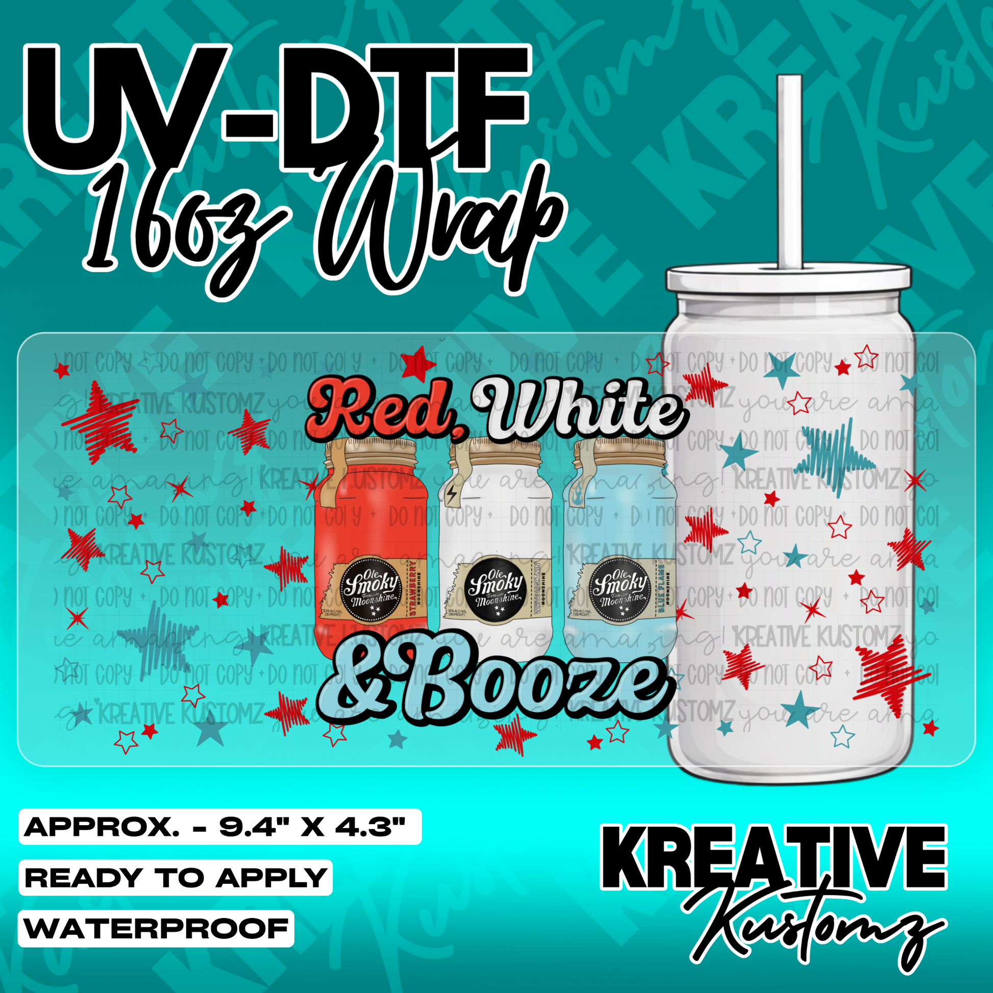 5308 | UV DTF Cup Wrap for 16oz Libbey Glass