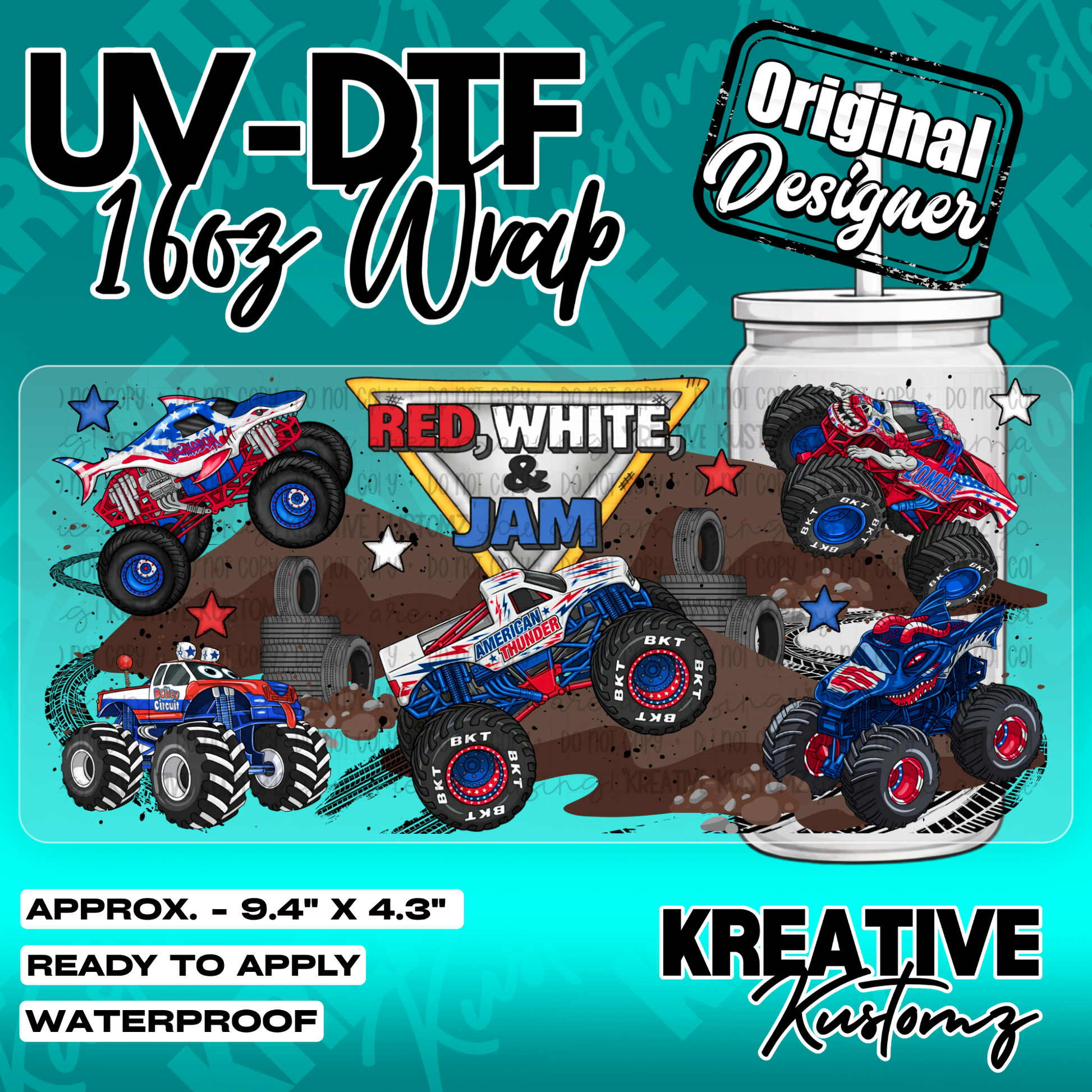 5318 | UV DTF Cup Wrap for 16oz Libbey Glass