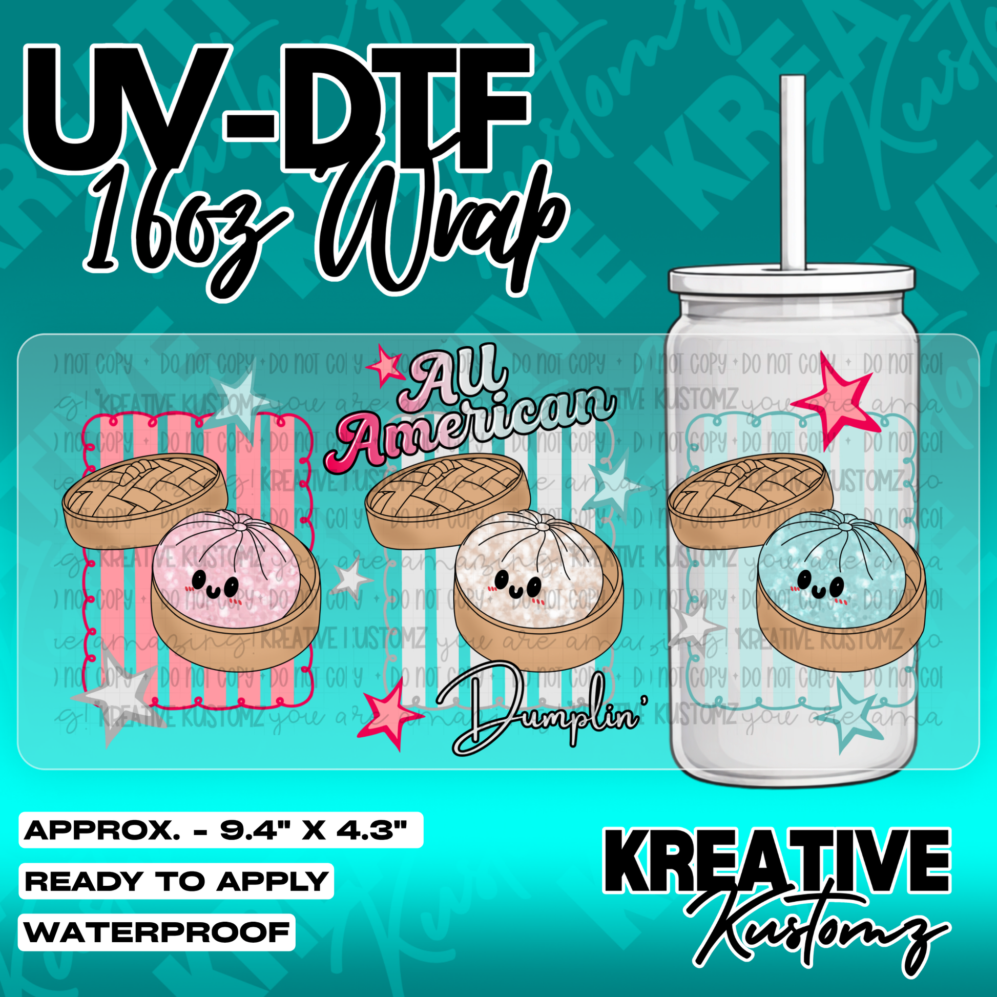 5319 | UV DTF Cup Wrap for 16oz Libbey Glass