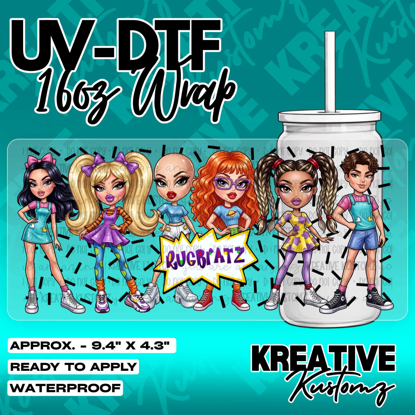 5320 | UV DTF Cup Wrap for 16oz Libbey Glass