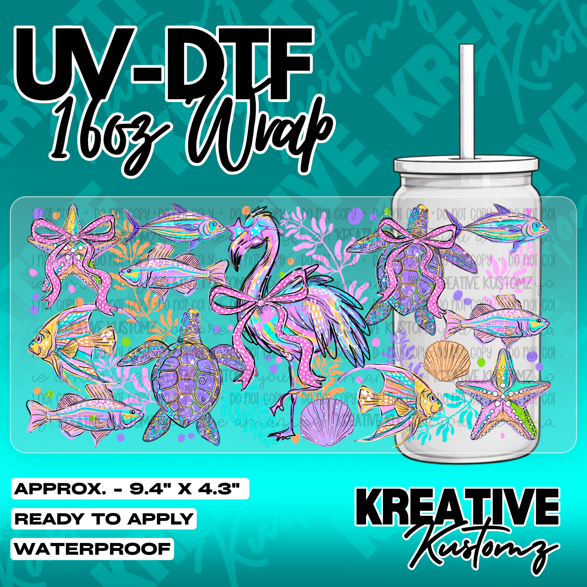 5322 | UV DTF Cup Wrap for 16oz Libbey Glass