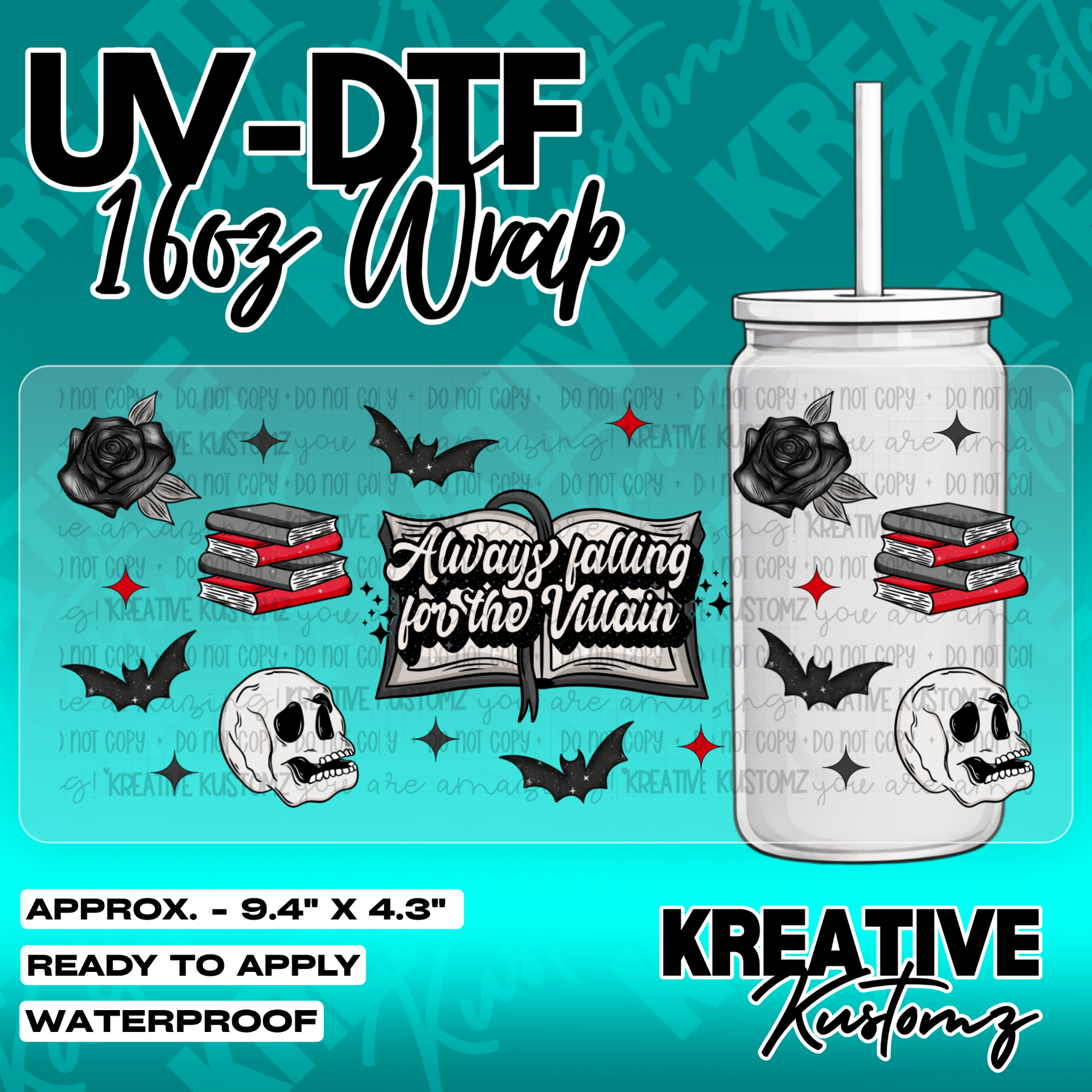 5326 | UV DTF Cup Wrap for 16oz Libbey Glass
