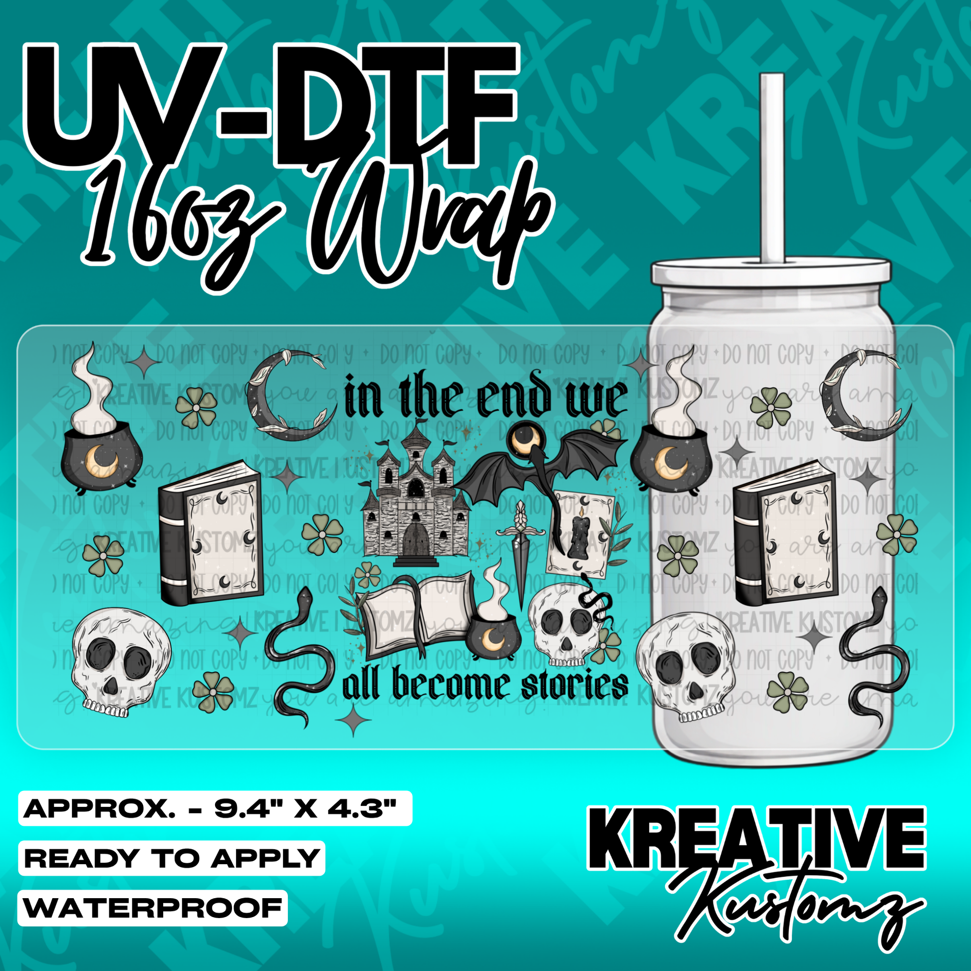 5329 | UV DTF Cup Wrap for 16oz Libbey Glass