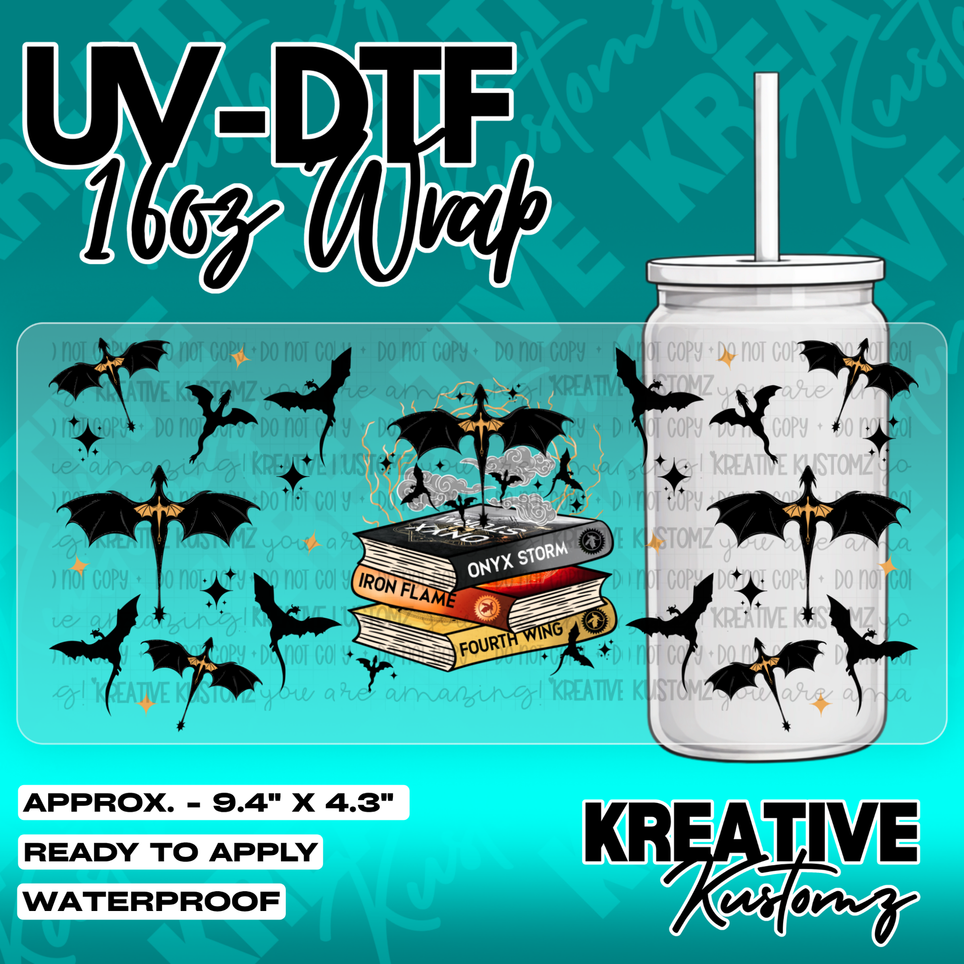 5330 | UV DTF Cup Wrap for 16oz Libbey Glass