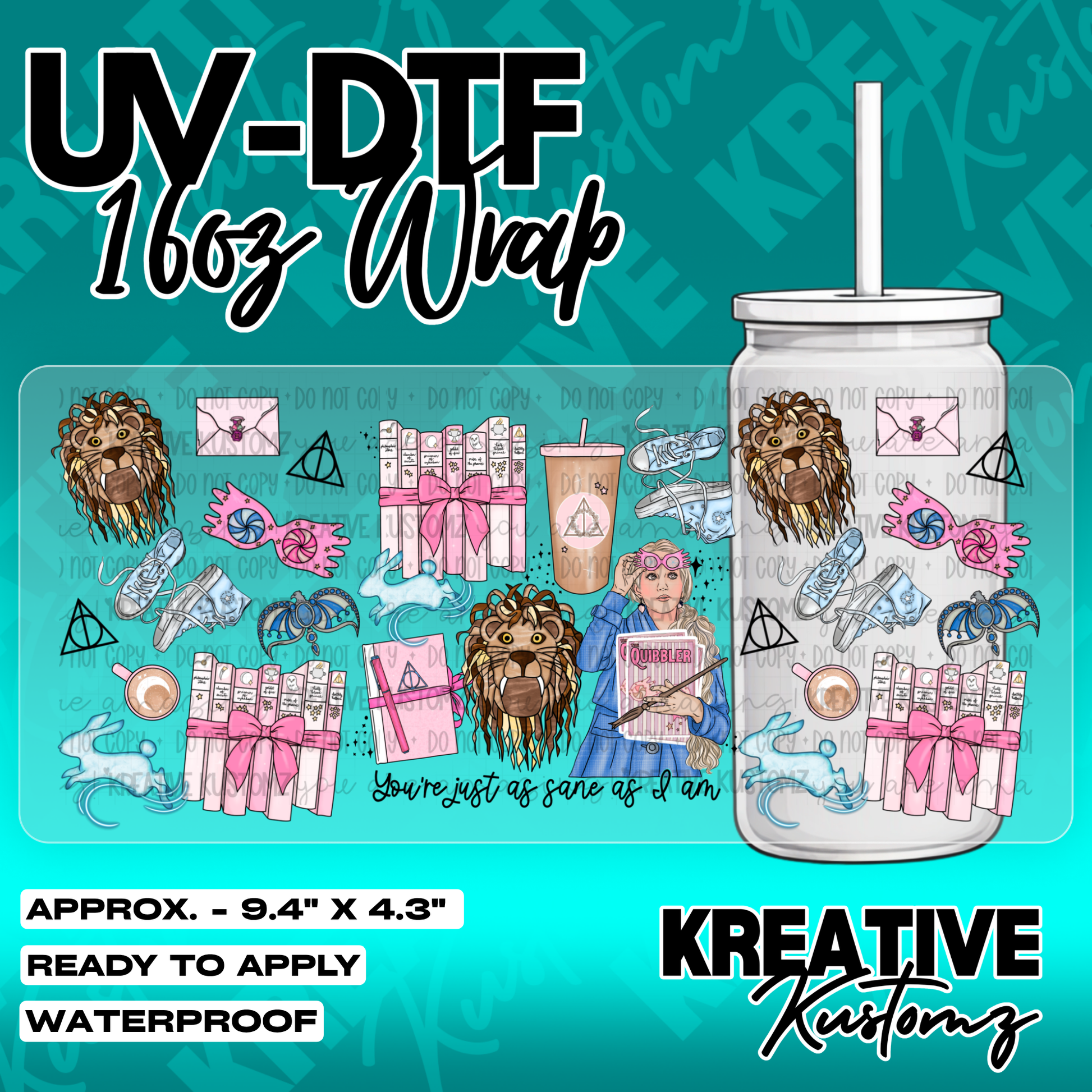 5332 | UV DTF Cup Wrap for 16oz Libbey Glass