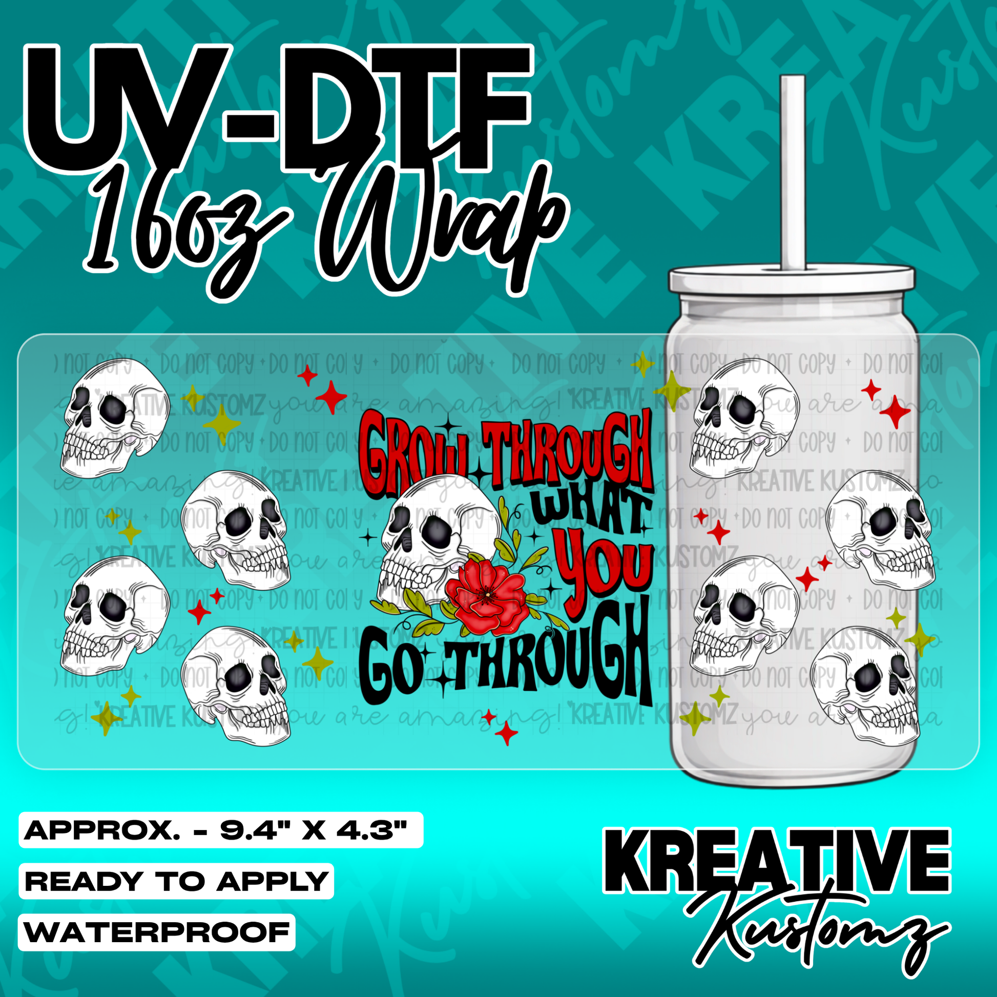 5334 | UV DTF Cup Wrap for 16oz Libbey Glass