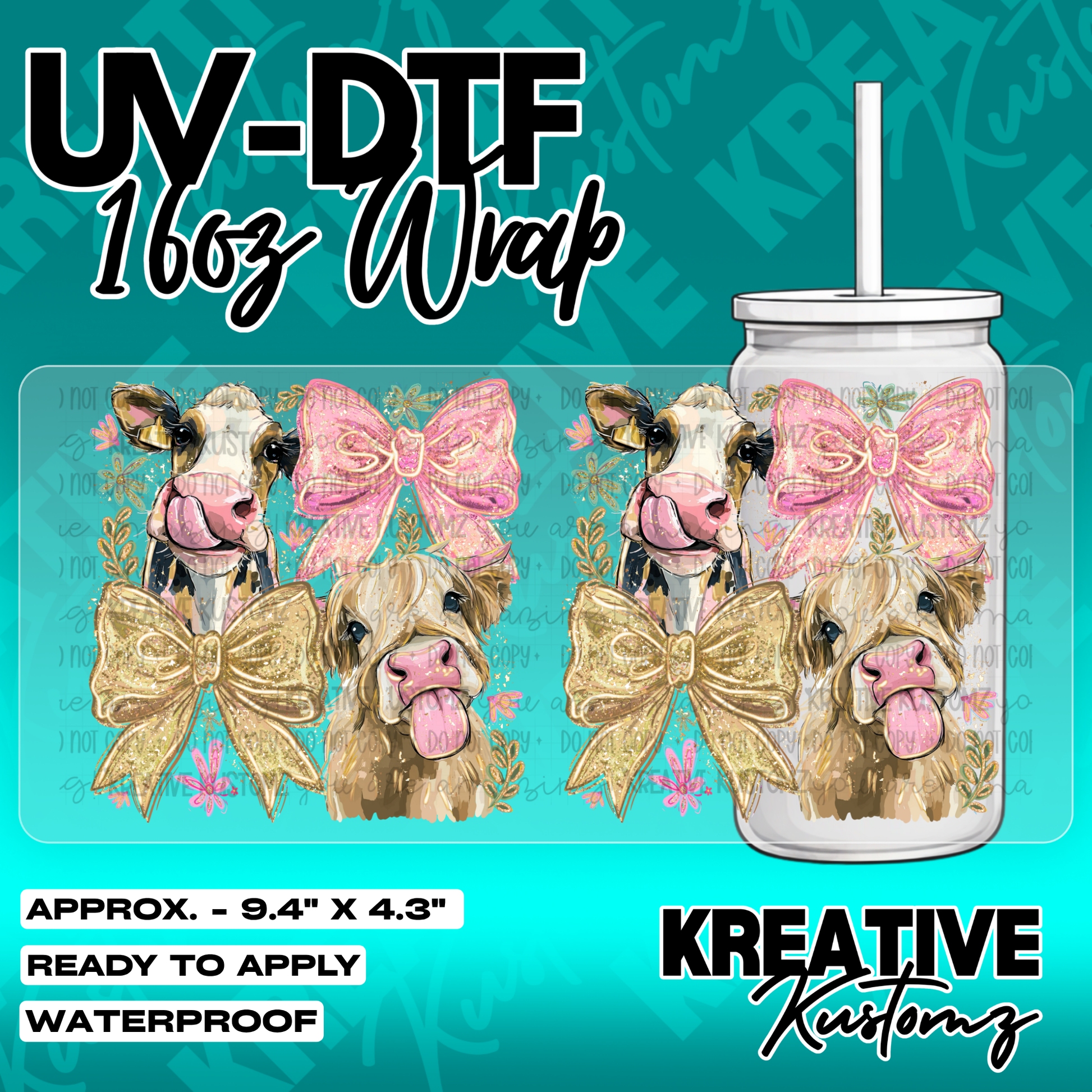 5338 | UV DTF Cup Wrap for 16oz Libbey Glass