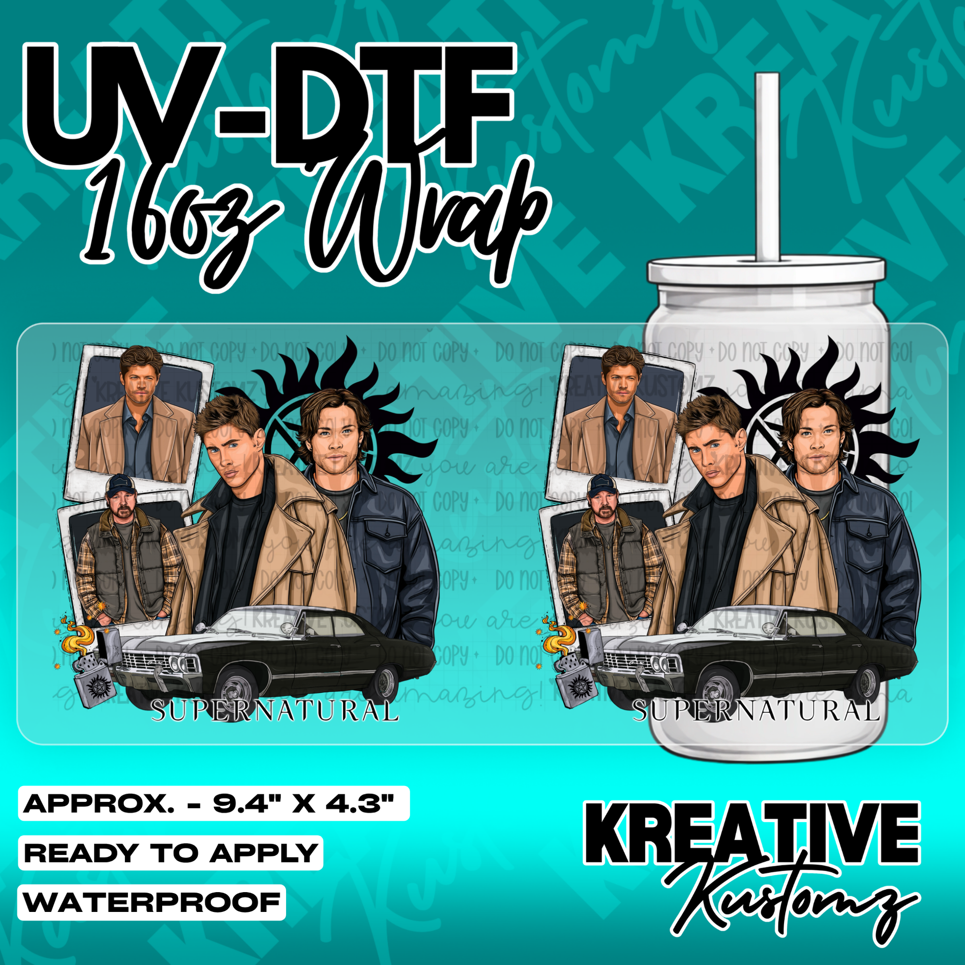 5344 | UV DTF Cup Wrap for 16oz Libbey Glass