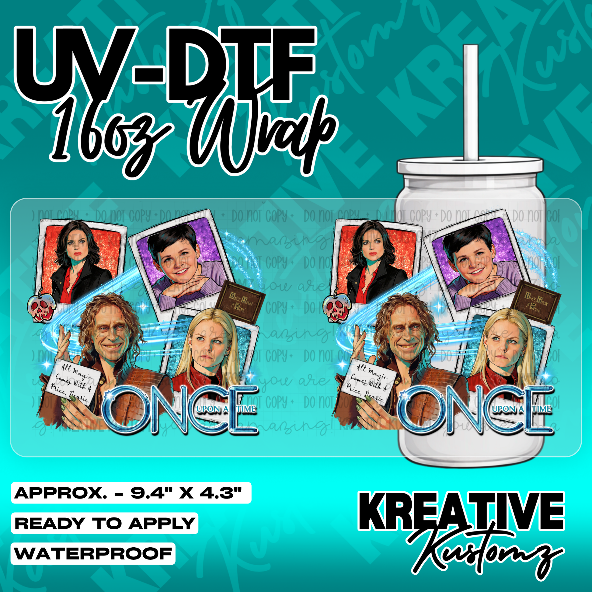 5357 | UV DTF Cup Wrap for 16oz Libbey Glass