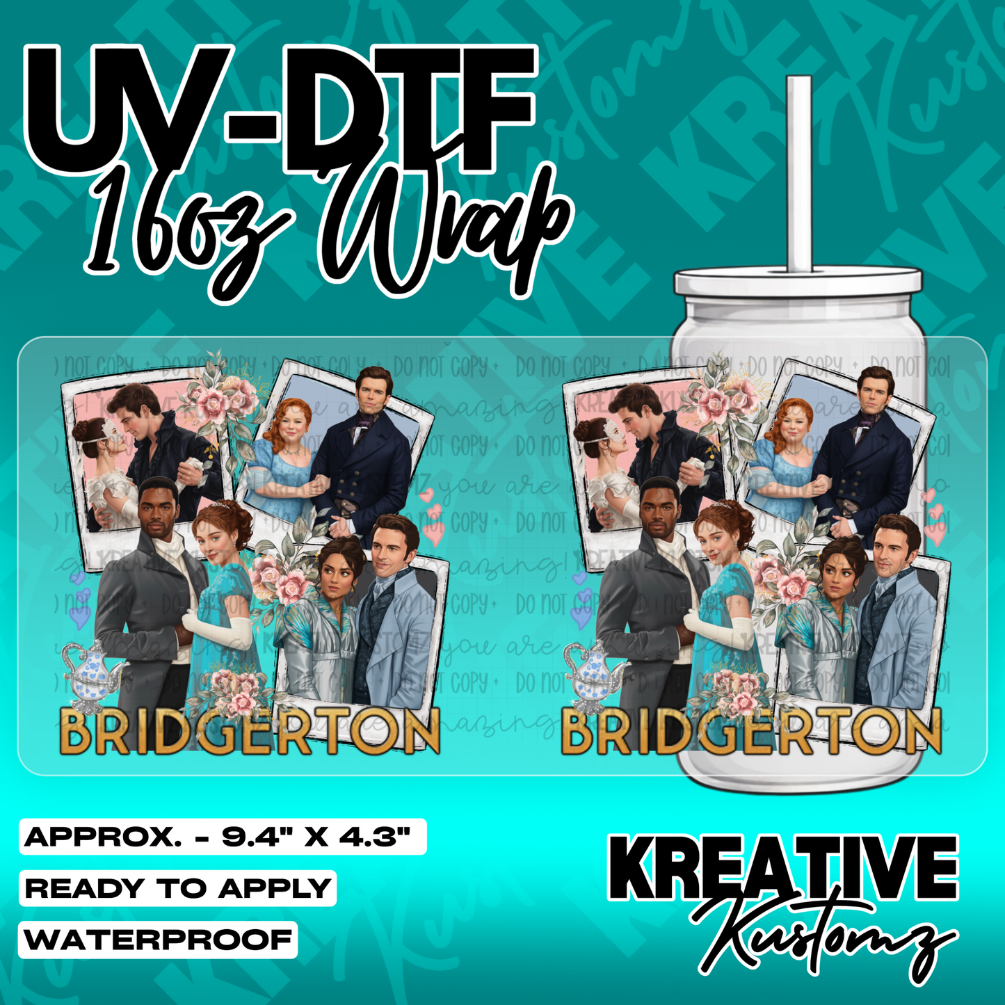 5360 | UV DTF Cup Wrap for 16oz Libbey Glass