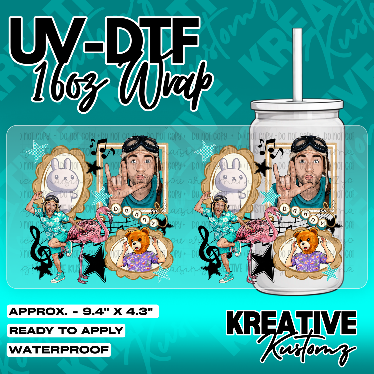 5365 | UV DTF Cup Wrap for 16oz Libbey Glass