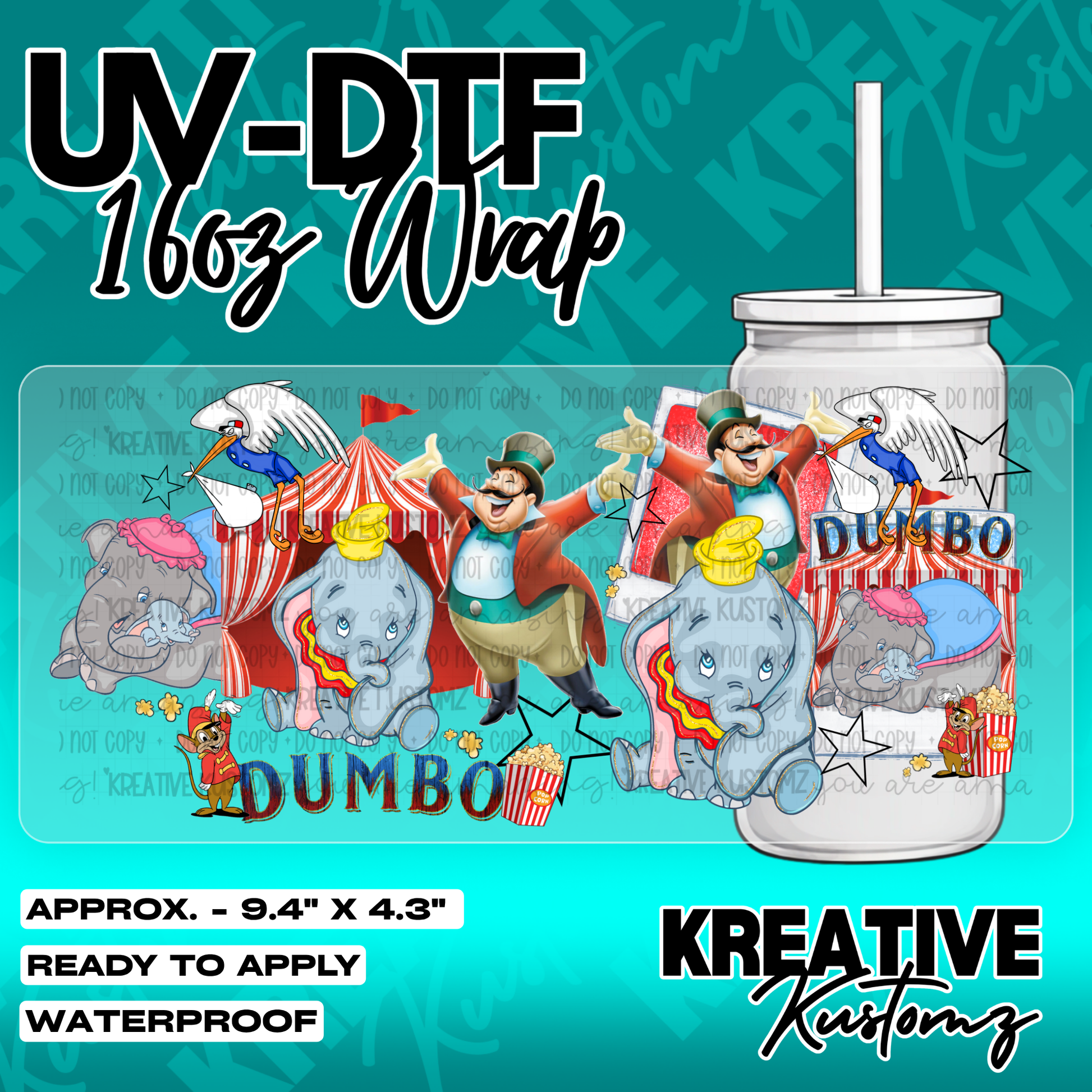 5367 | UV DTF Cup Wrap for 16oz Libbey Glass