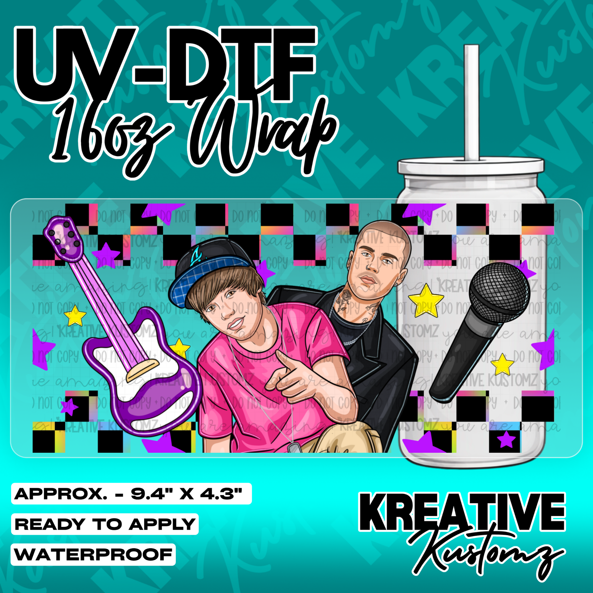 5370 | UV DTF Cup Wrap for 16oz Libbey Glass