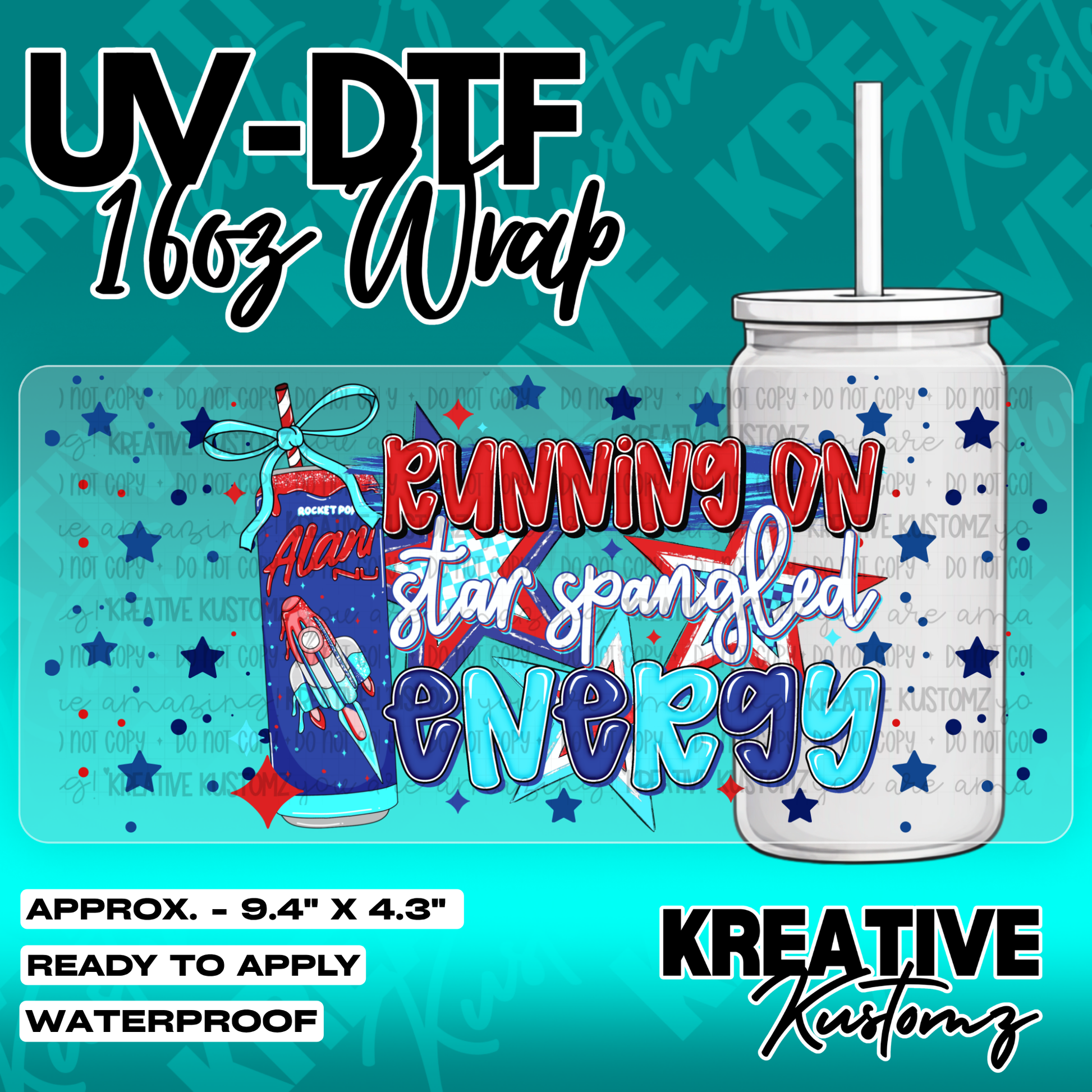 5371 | UV DTF Cup Wrap for 16oz Libbey Glass