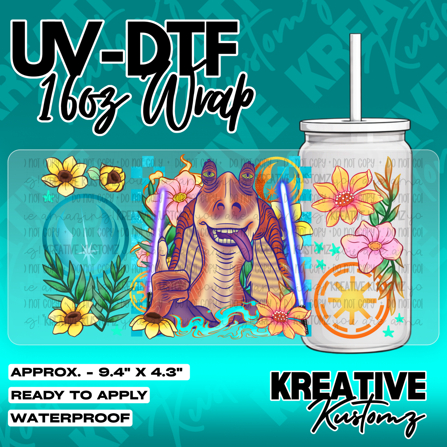 5373 | UV DTF Cup Wrap for 16oz Libbey Glass