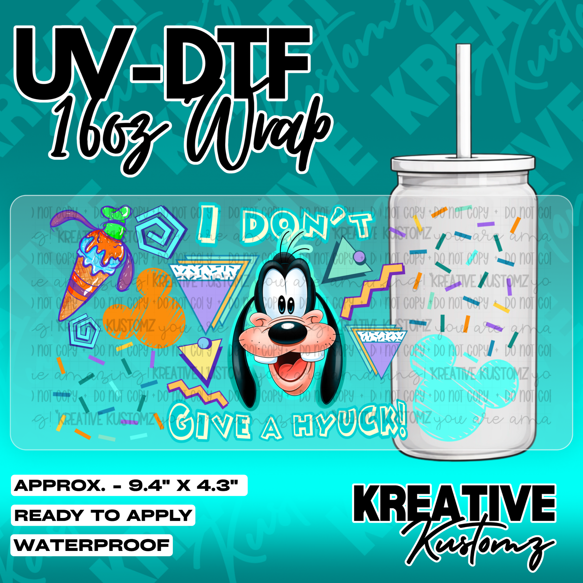 5374 | UV DTF Cup Wrap for 16oz Libbey Glass