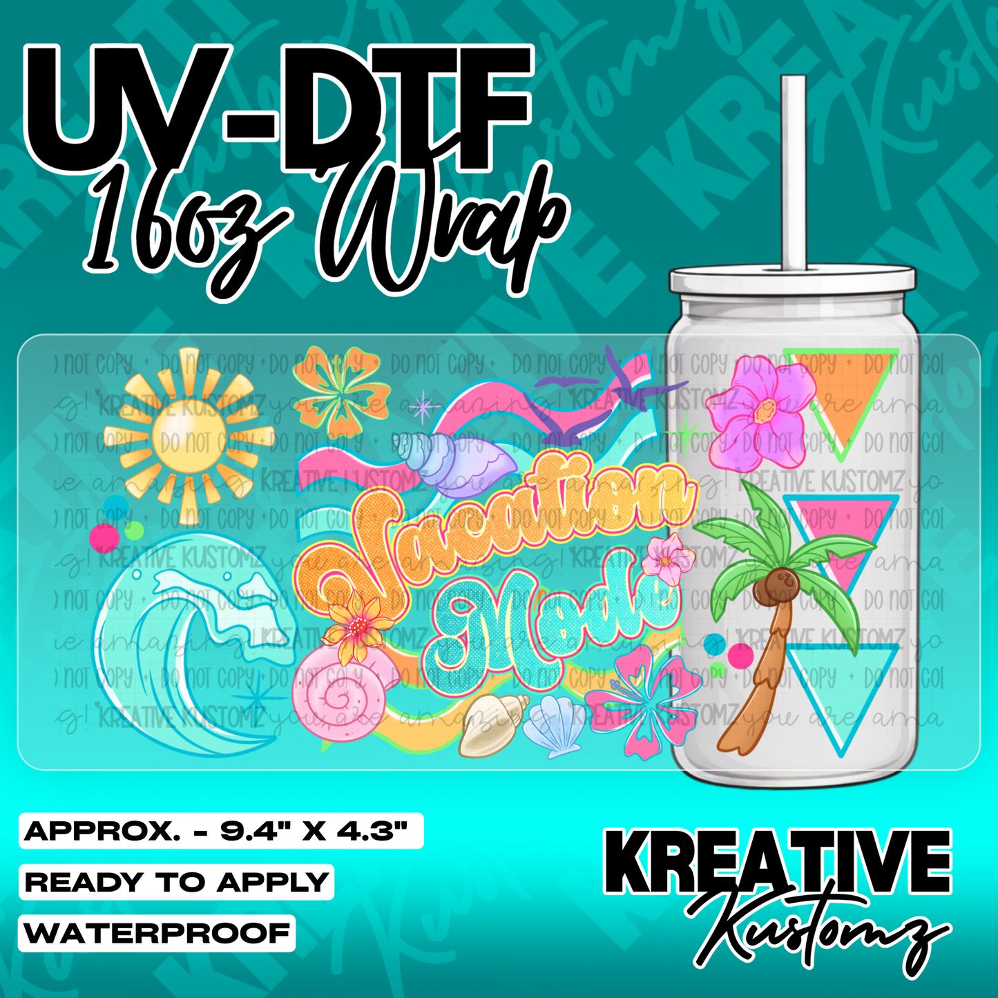 5375 | UV DTF Cup Wrap for 16oz Libbey Glass