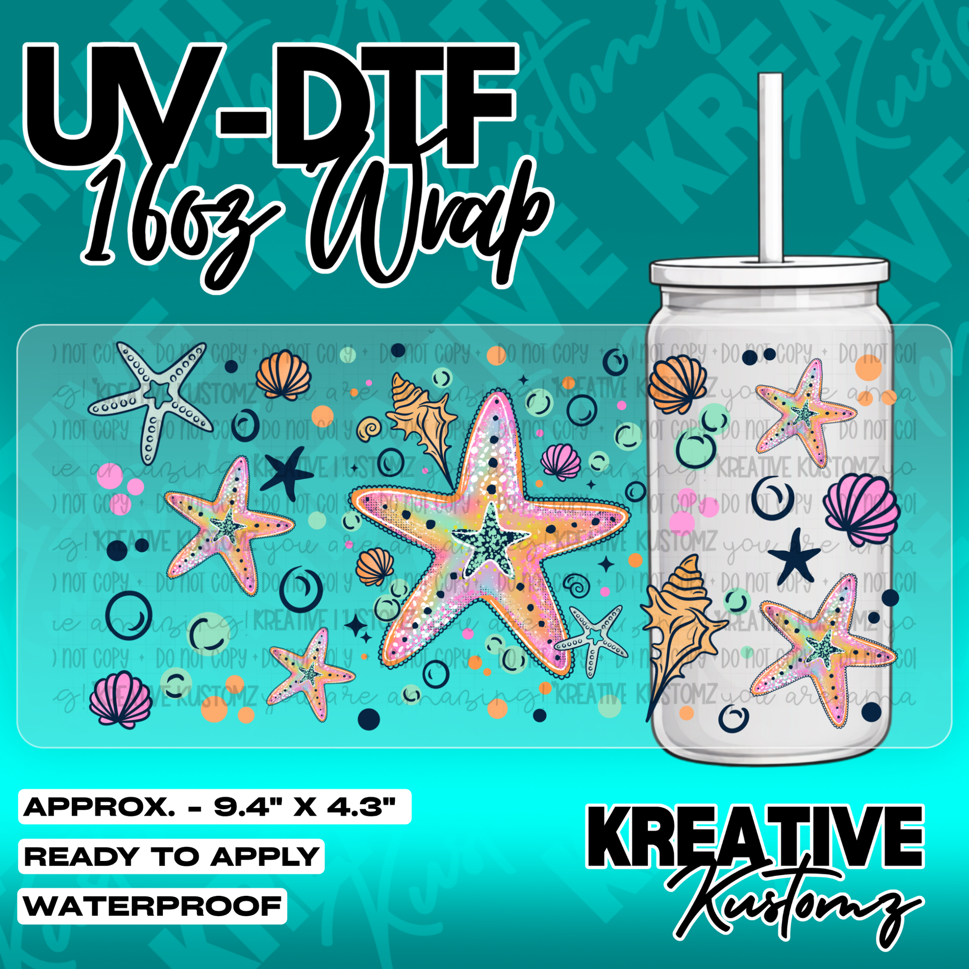5376 | UV DTF Cup Wrap for 16oz Libbey Glass