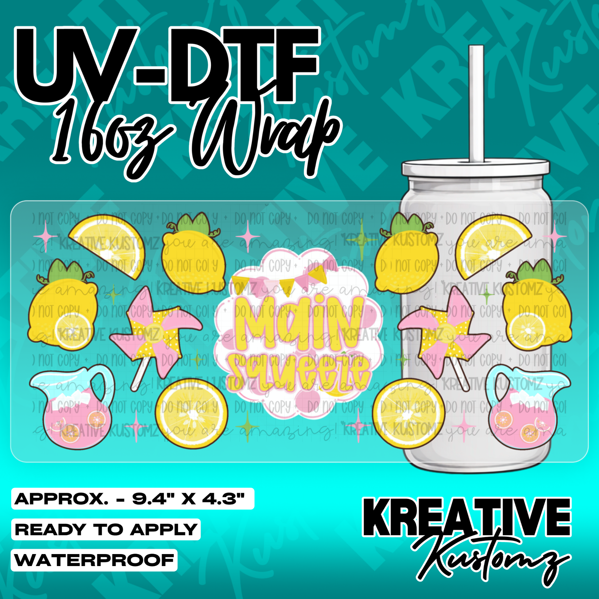 5380 | UV DTF Cup Wrap for 16oz Libbey Glass