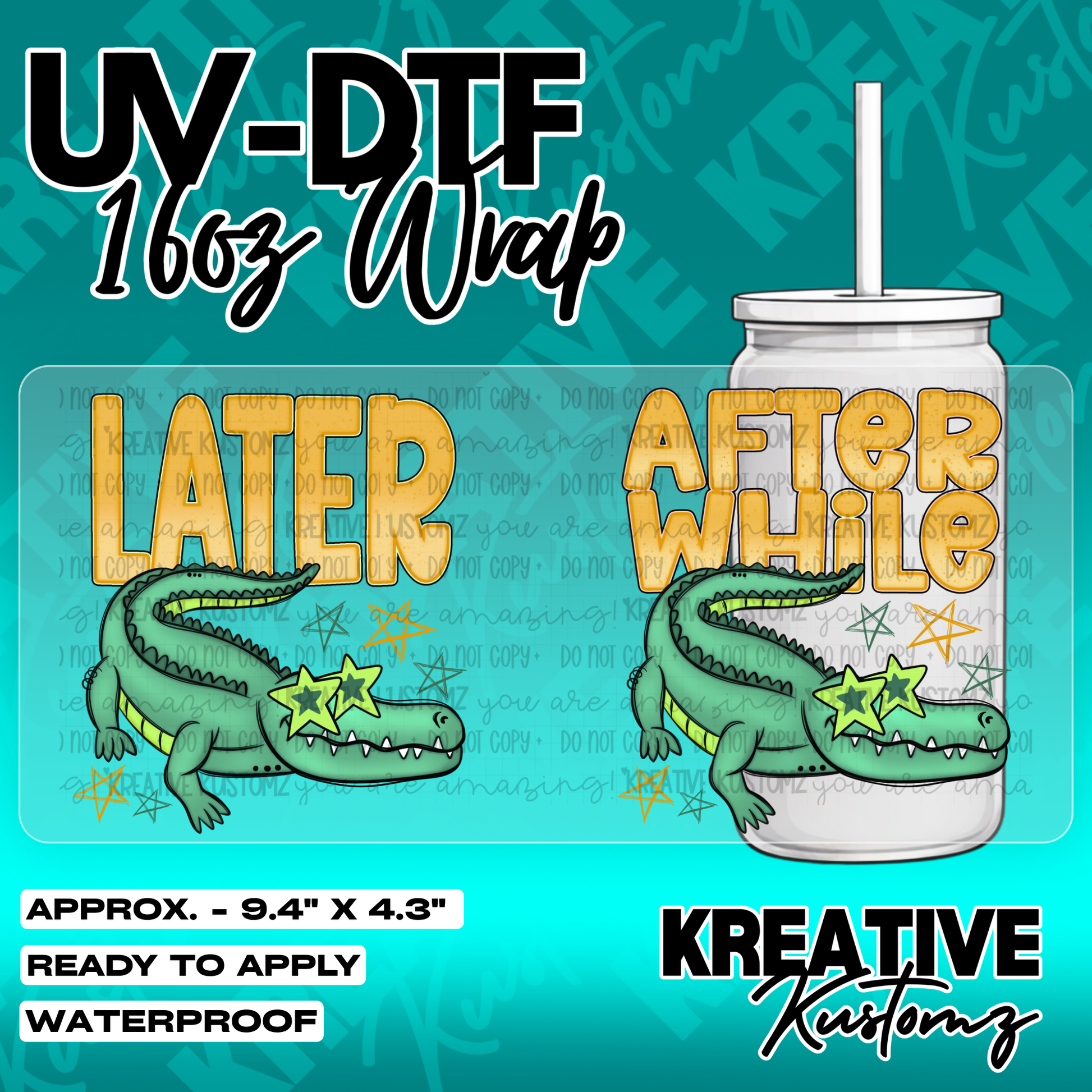 5382 | UV DTF Cup Wrap for 16oz Libbey Glass
