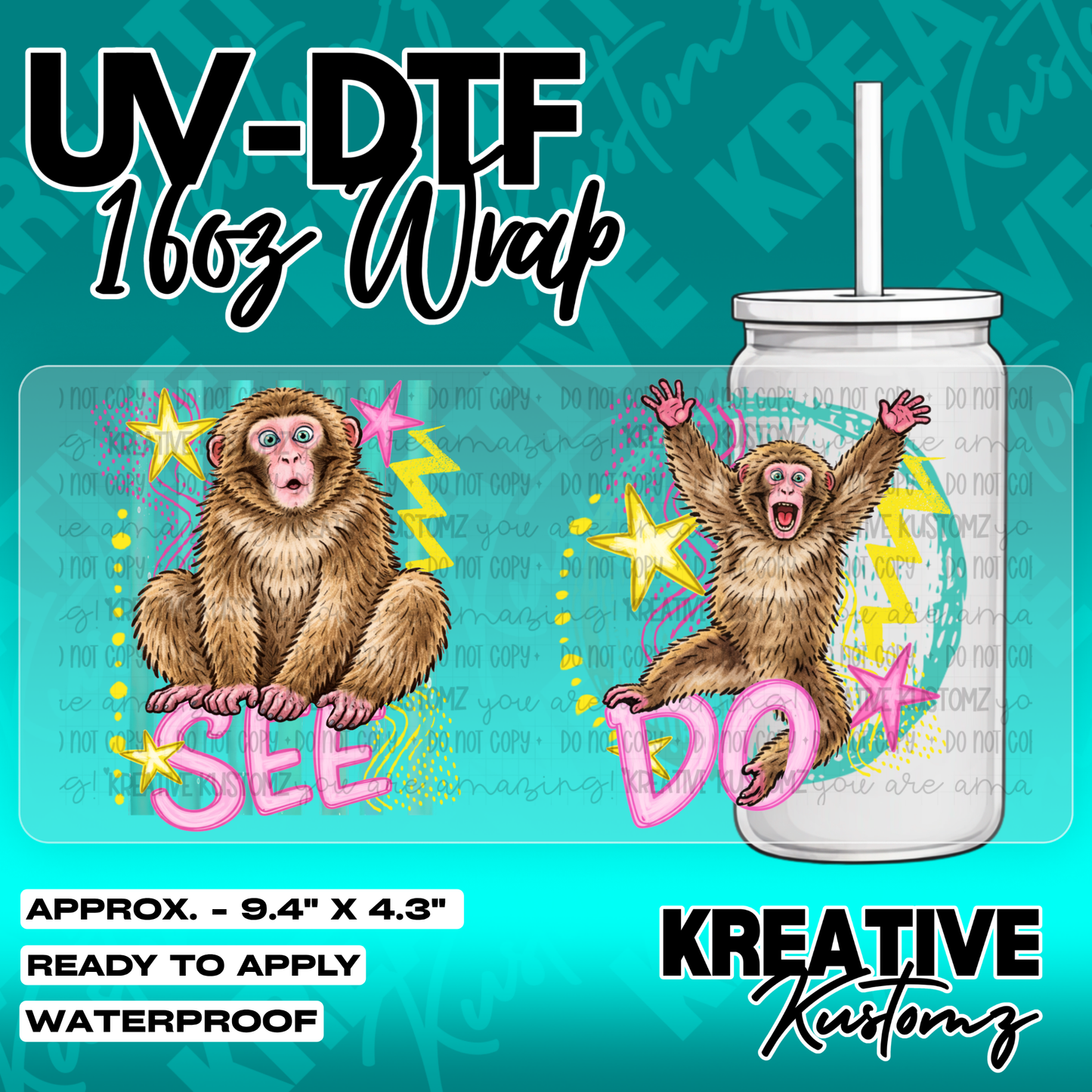 5384 | UV DTF Cup Wrap for 16oz Libbey Glass