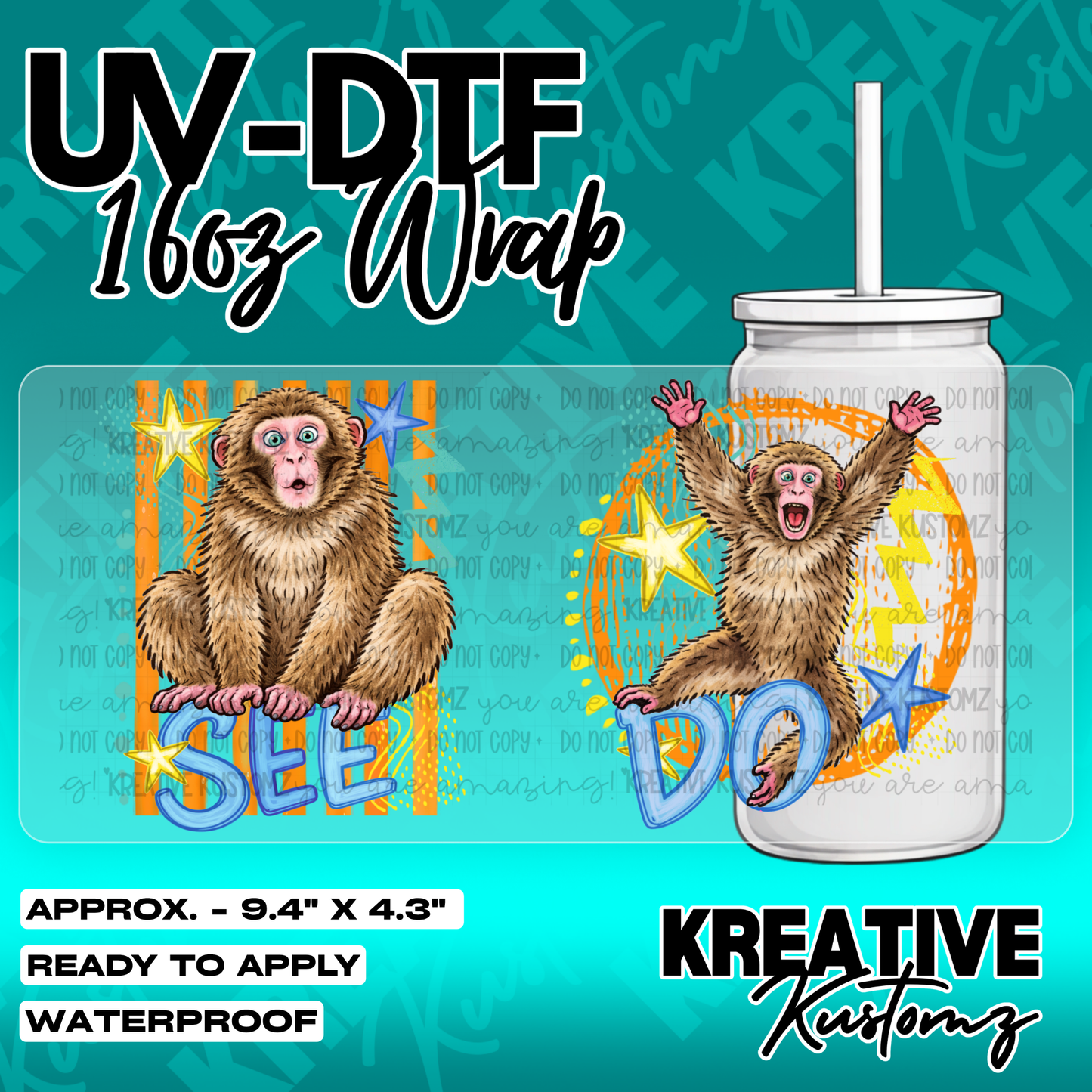 5385 | UV DTF Cup Wrap for 16oz Libbey Glass