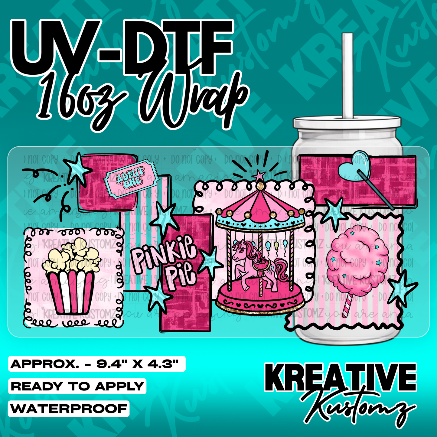 5386 | UV DTF Cup Wrap for 16oz Libbey Glass