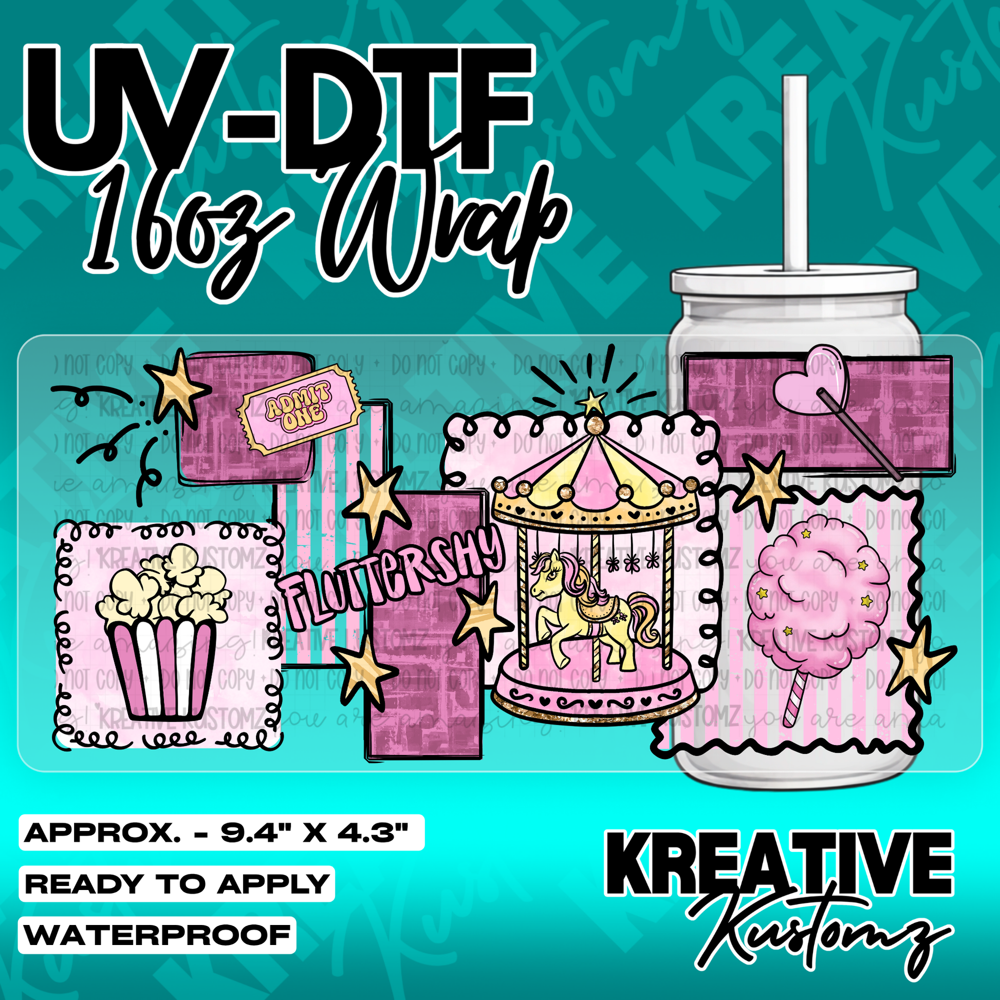 5388 | UV DTF Cup Wrap for 16oz Libbey Glass