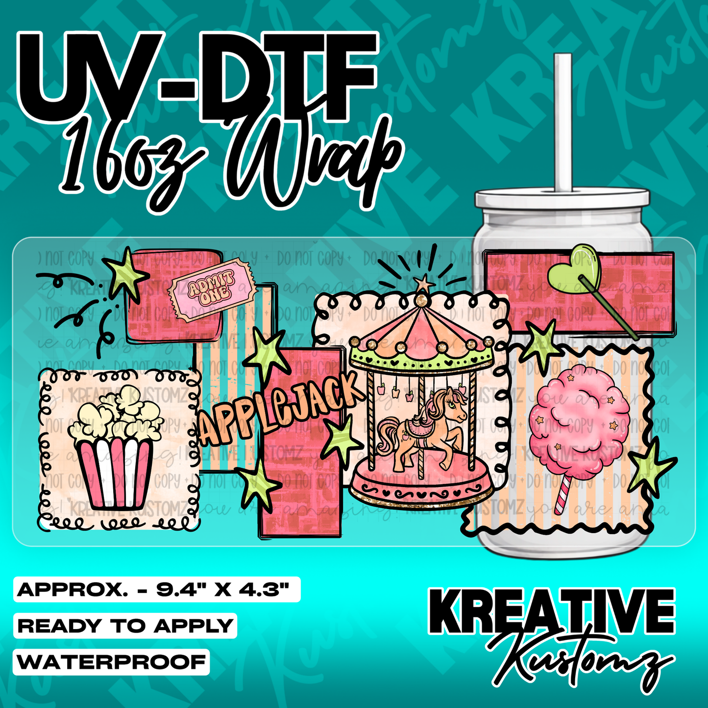 5389 | UV DTF Cup Wrap for 16oz Libbey Glass