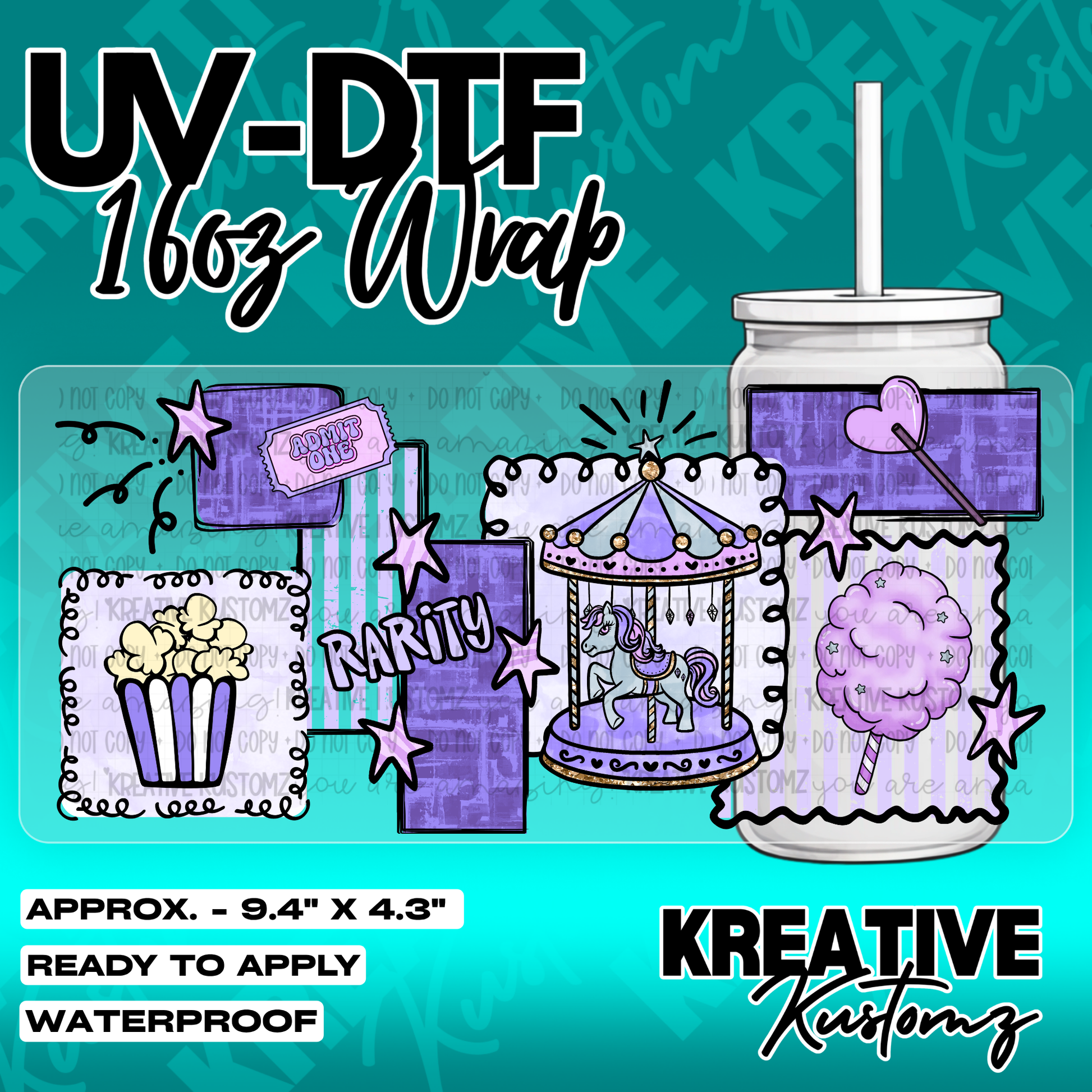 5391 | UV DTF Cup Wrap for 16oz Libbey Glass