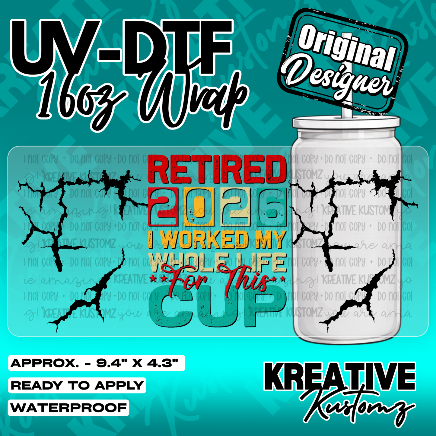 5396 | UV DTF Cup Wrap for 16oz Libbey Glass