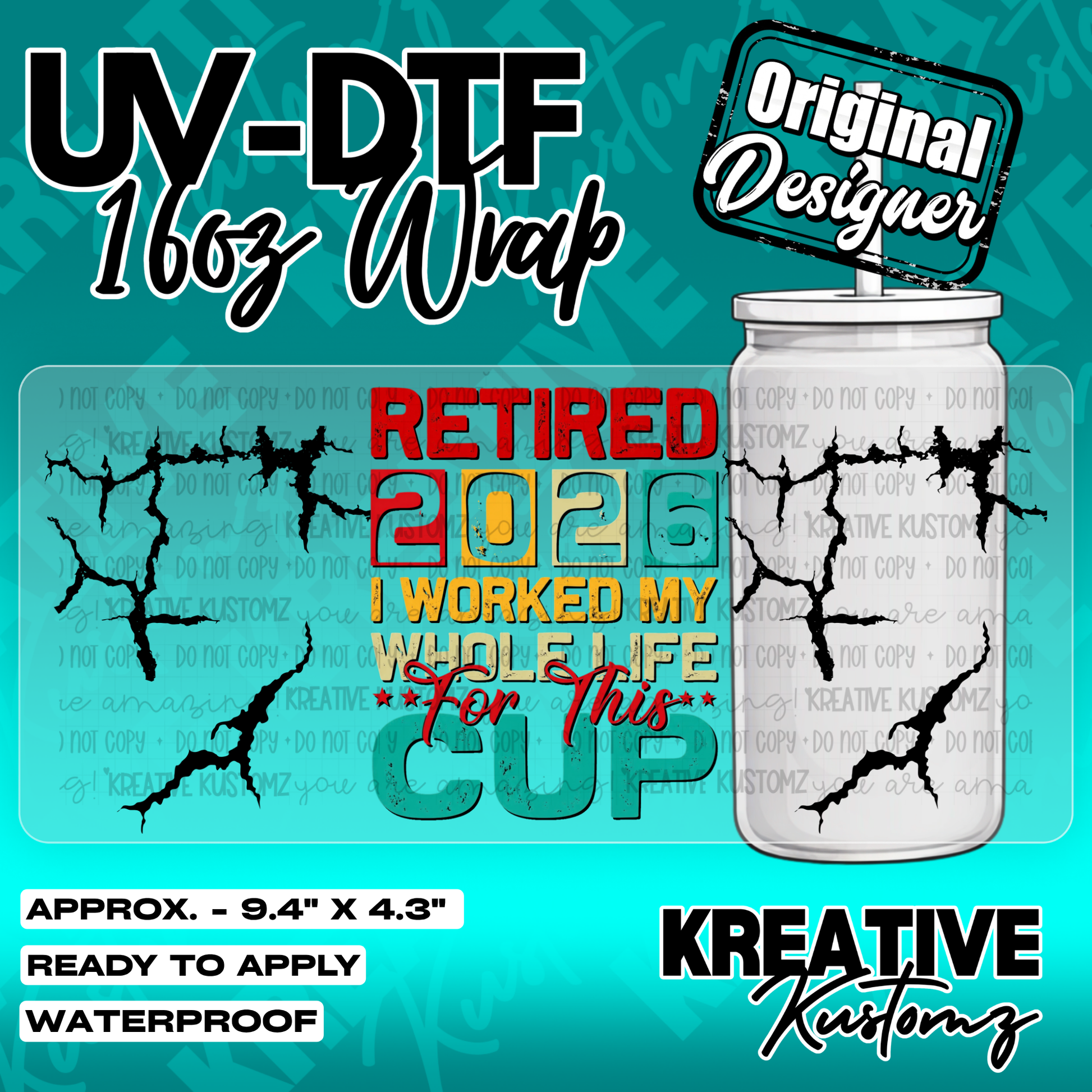5396 | UV DTF Cup Wrap for 16oz Libbey Glass