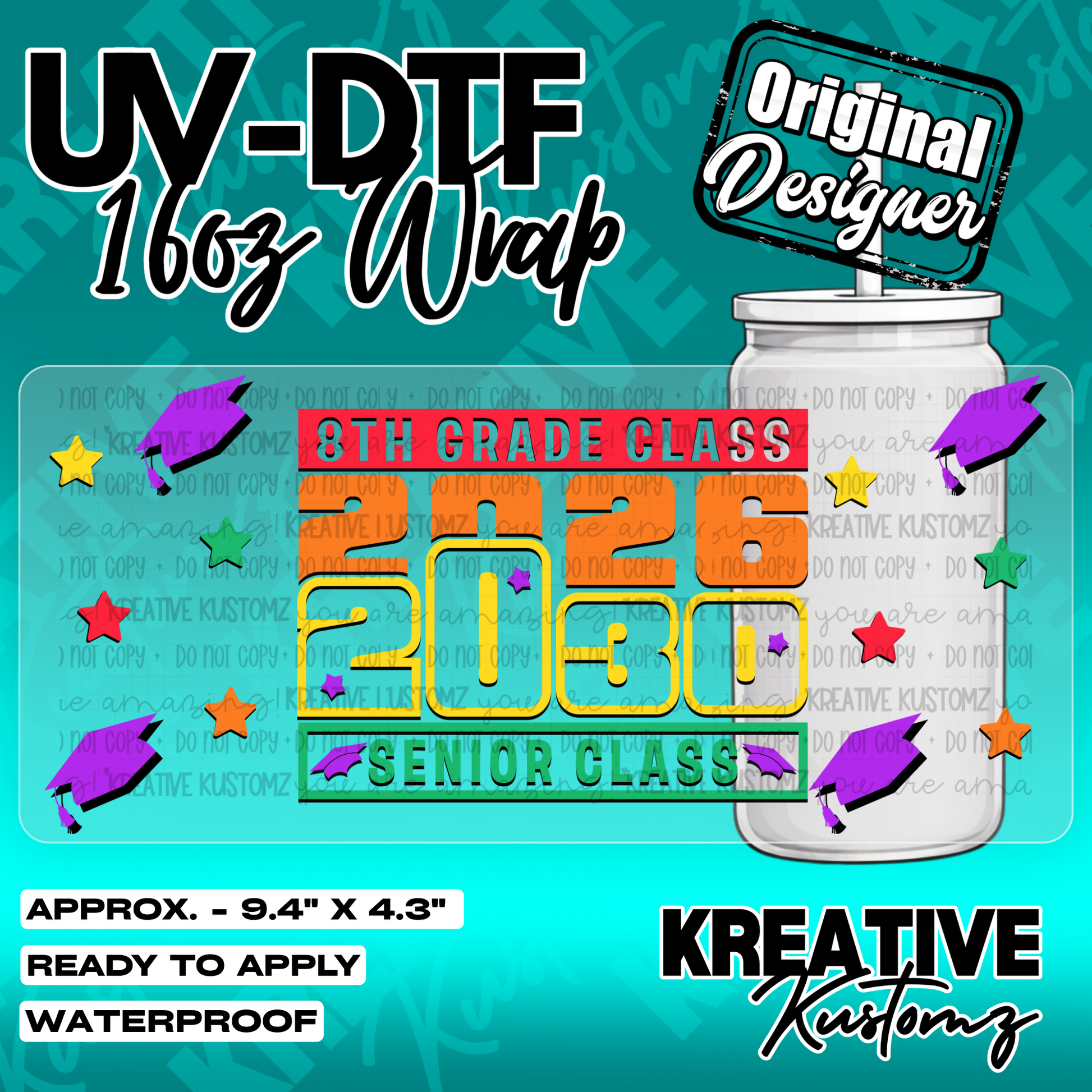 5407 | UV DTF Cup Wrap for 16oz Libbey Glass