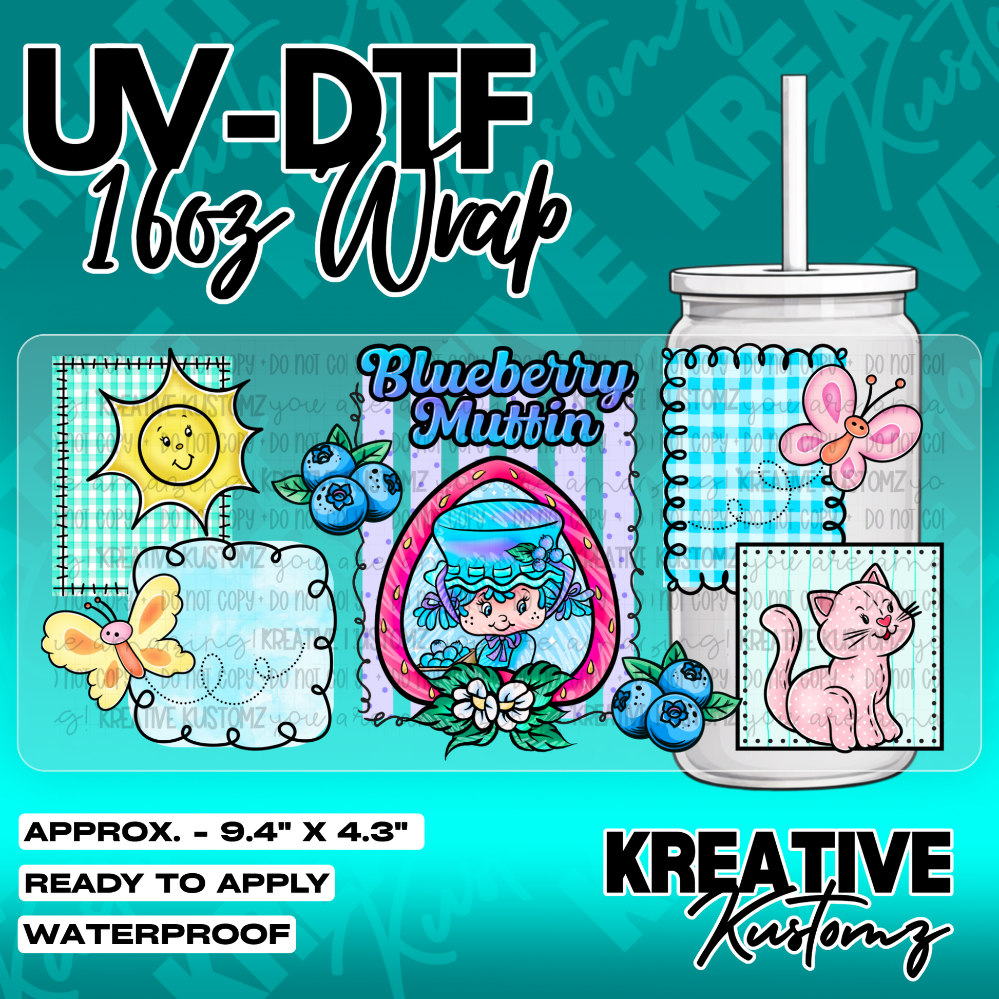 5410 | UV DTF Cup Wrap for 16oz Libbey Glass