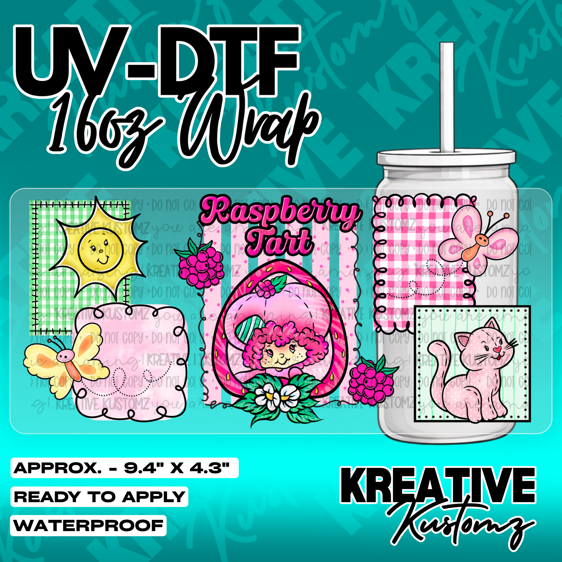 5411 | UV DTF Cup Wrap for 16oz Libbey Glass