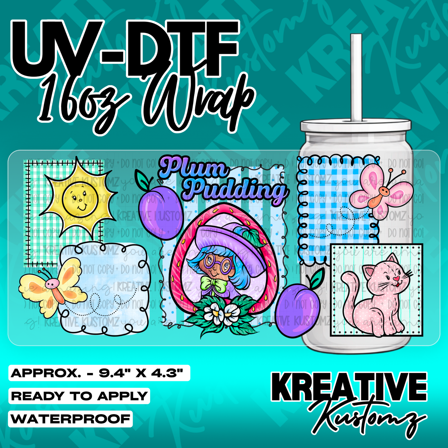 5412 | UV DTF Cup Wrap for 16oz Libbey Glass