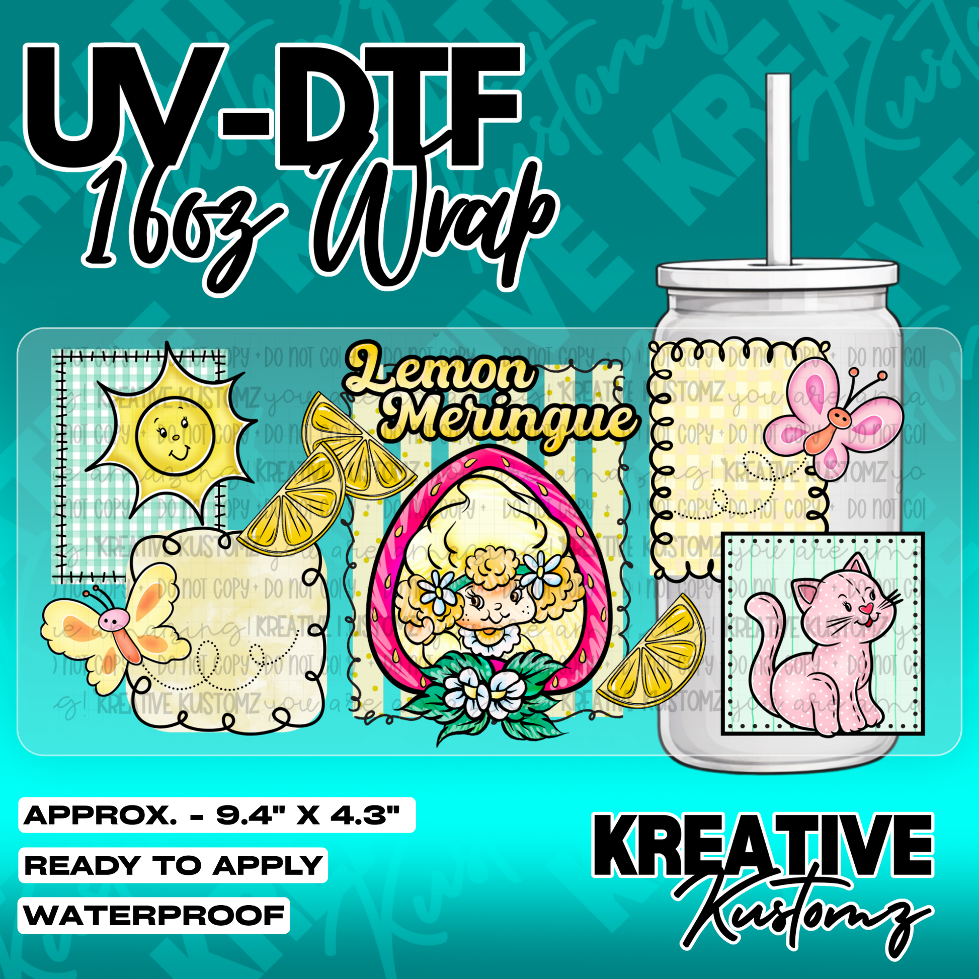 5414 | UV DTF Cup Wrap for 16oz Libbey Glass