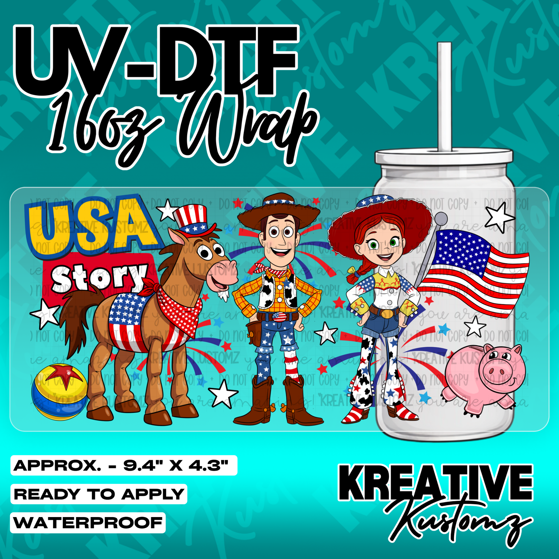 5418 | UV DTF Cup Wrap for 16oz Libbey Glass