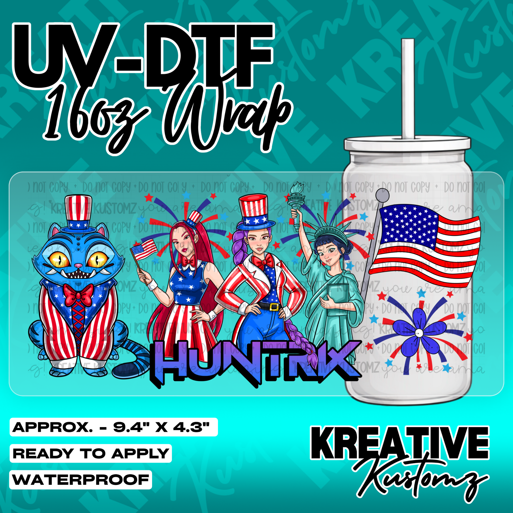 5420 | UV DTF Cup Wrap for 16oz Libbey Glass