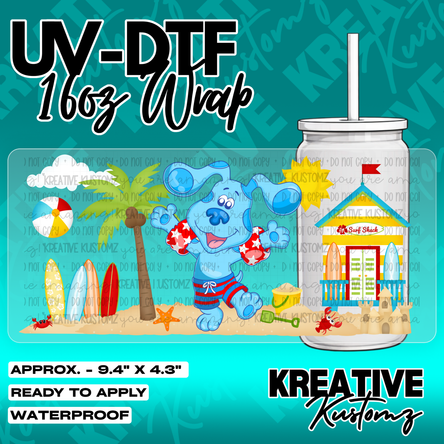 5421 | UV DTF Cup Wrap for 16oz Libbey Glass