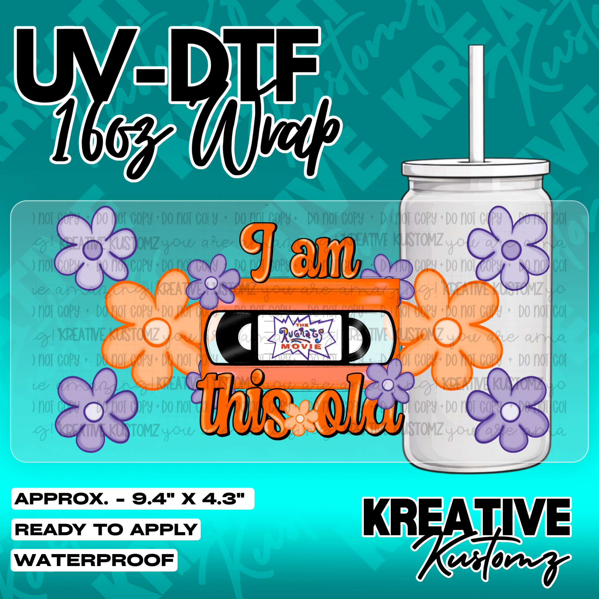 5423 | UV DTF Cup Wrap for 16oz Libbey Glass