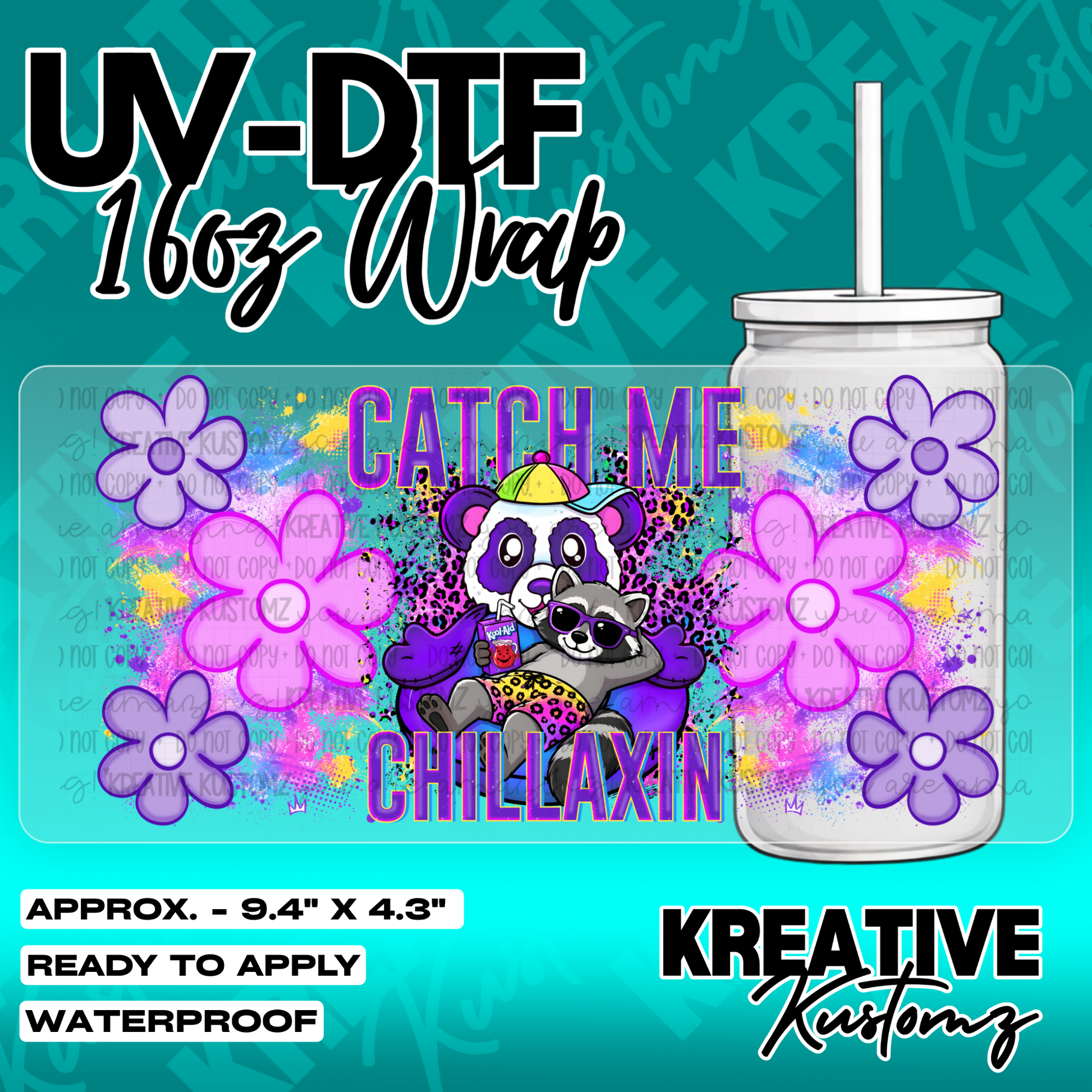 5424 | UV DTF Cup Wrap for 16oz Libbey Glass