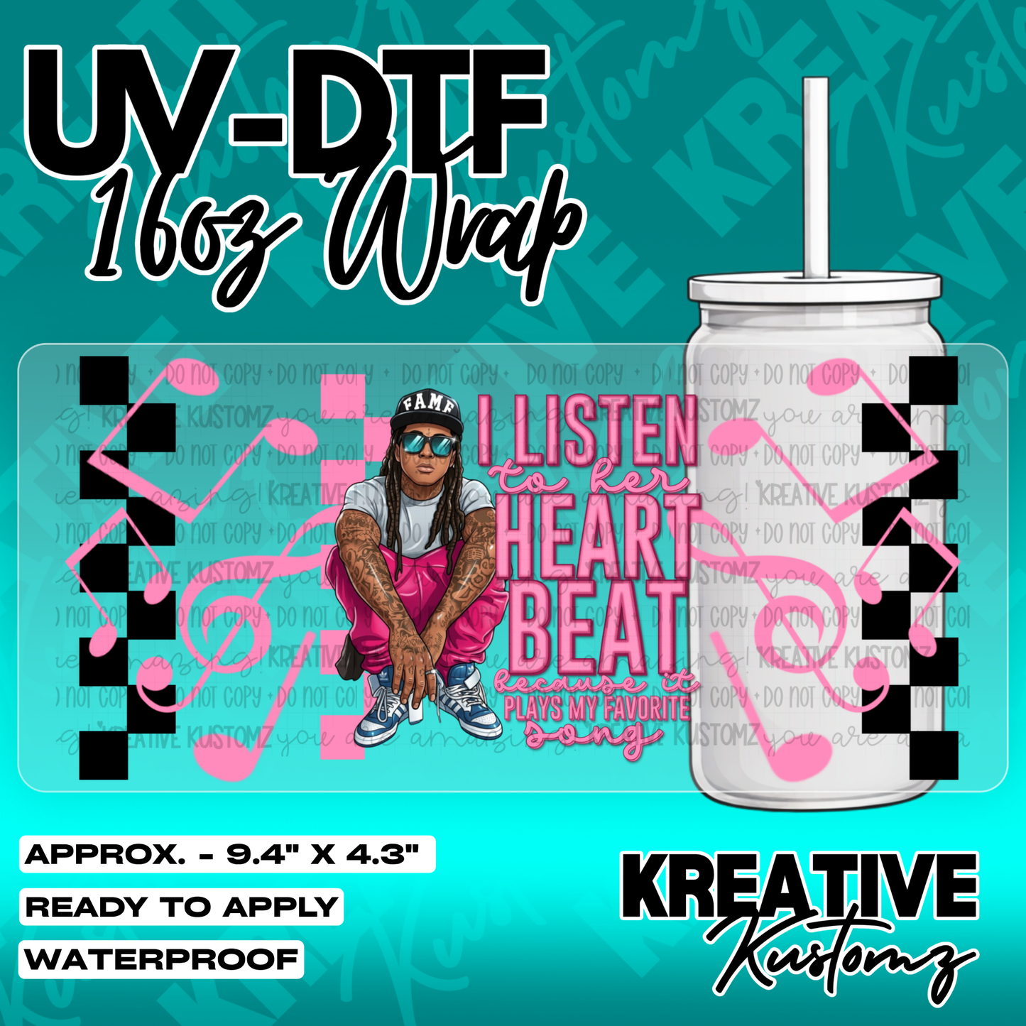 5427 | UV DTF Cup Wrap for 16oz Libbey Glass
