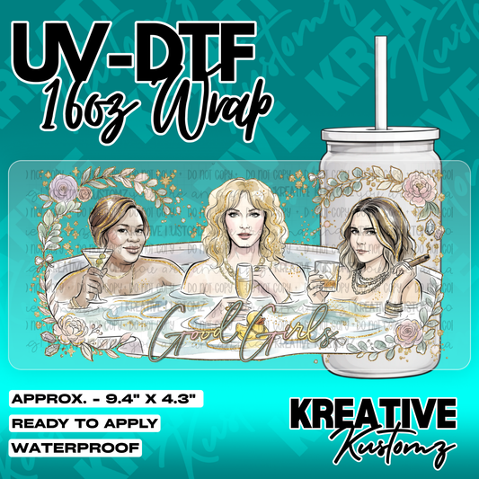 5432 | UV DTF Cup Wrap for 16oz Libbey Glass
