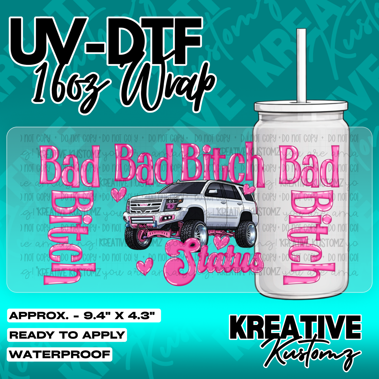 5435 | UV DTF Cup Wrap for 16oz Libbey Glass