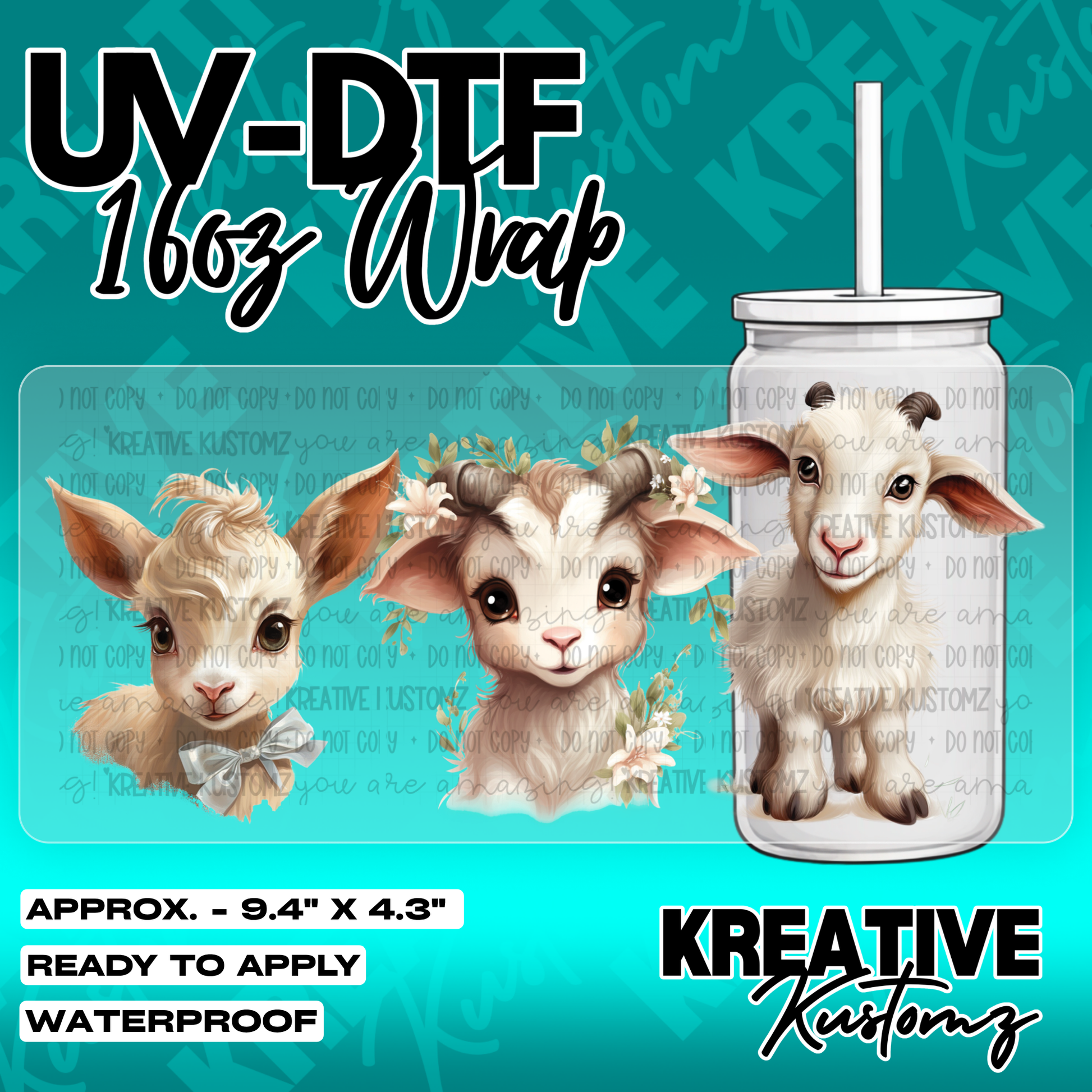 5437 | UV DTF Cup Wrap for 16oz Libbey Glass