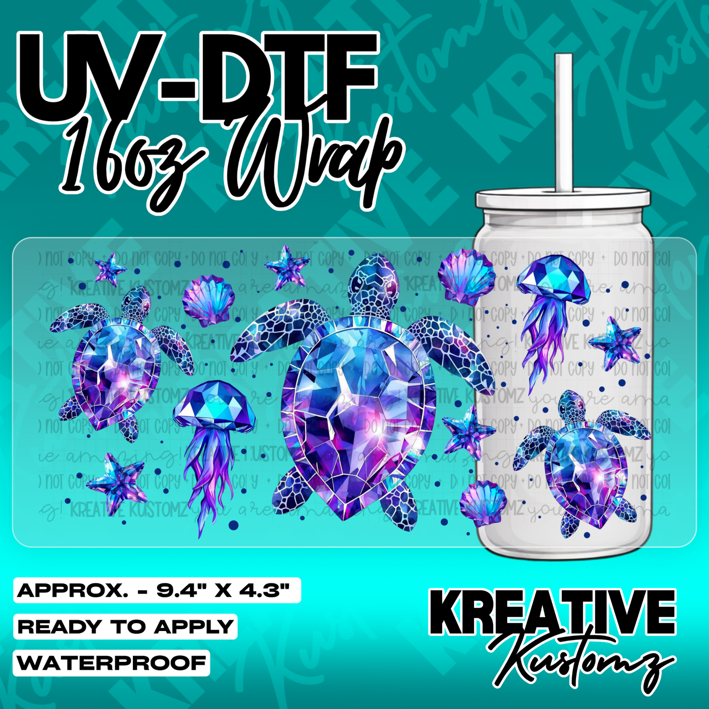 5438 | UV DTF Cup Wrap for 16oz Libbey Glass