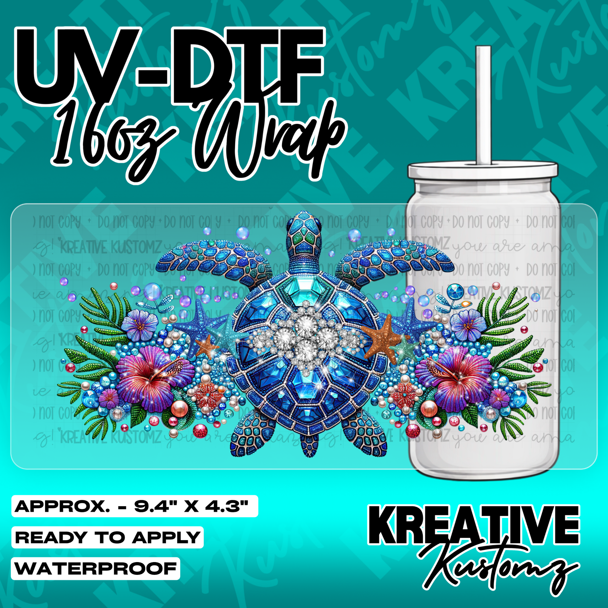 5440 | UV DTF Cup Wrap for 16oz Libbey Glass
